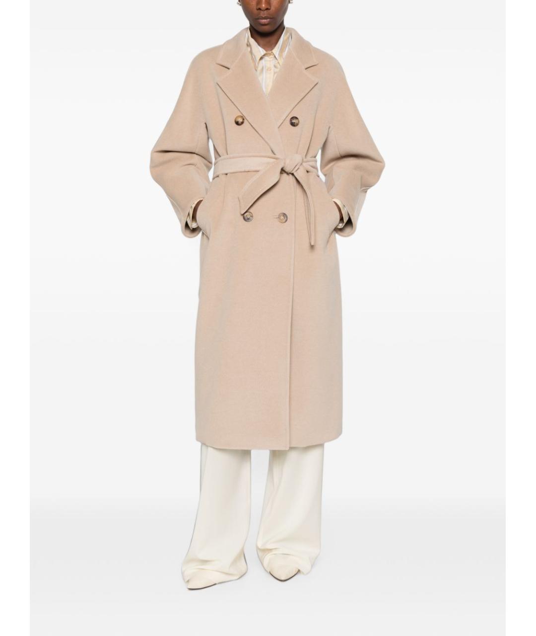 MAX MARA Бежевое шерстяное пальто, фото 4