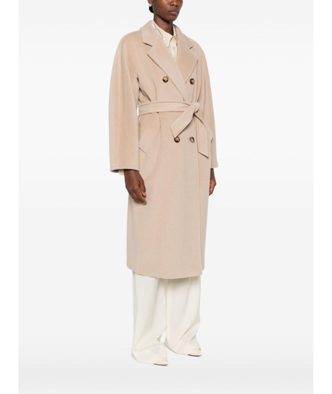 MAX MARA Бежевое шерстяное пальто, фото 2