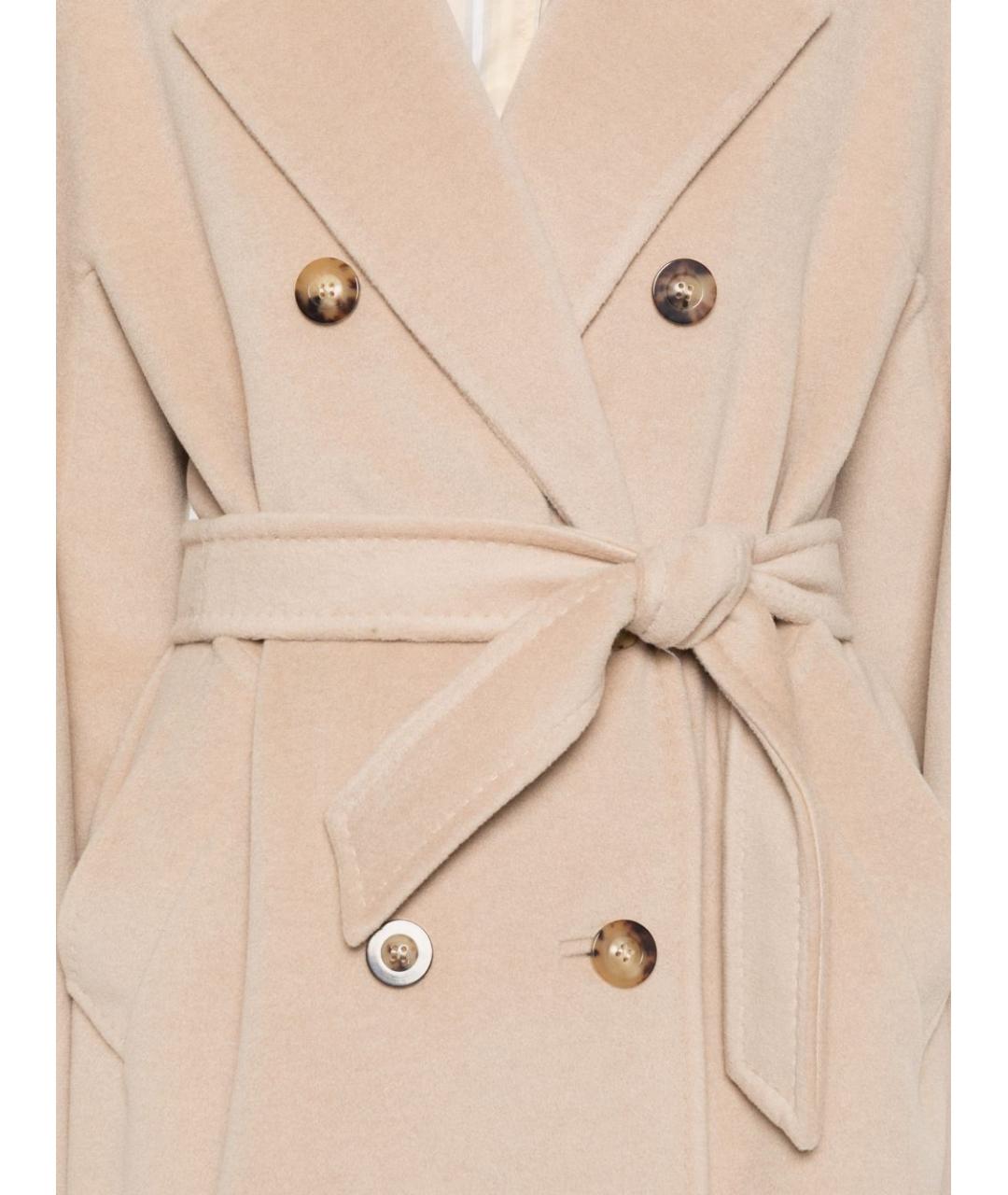 MAX MARA Бежевое шерстяное пальто, фото 3