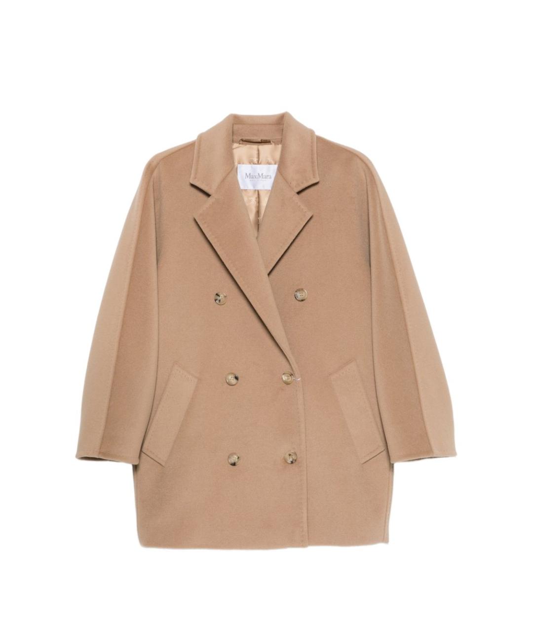 MAX MARA Бежевое шерстяное пальто, фото 1