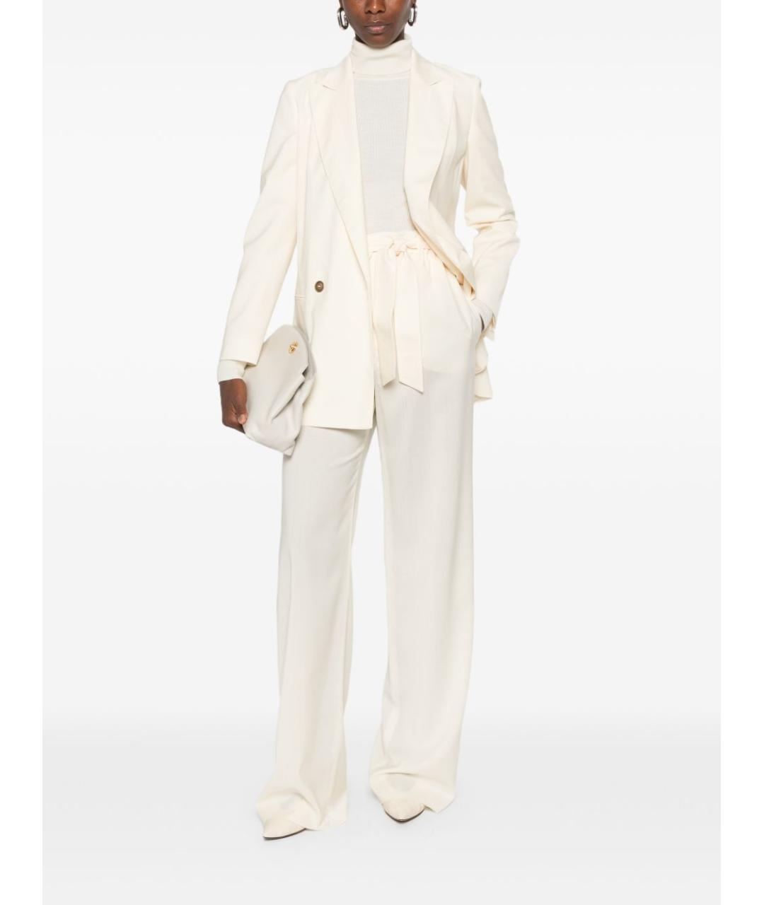 MAX MARA Белые прямые брюки, фото 4