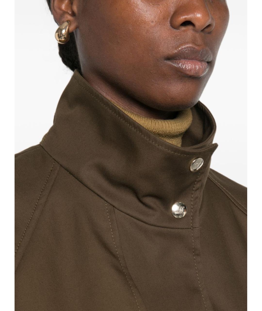 MAX MARA Хаки хлопковая куртка, фото 4