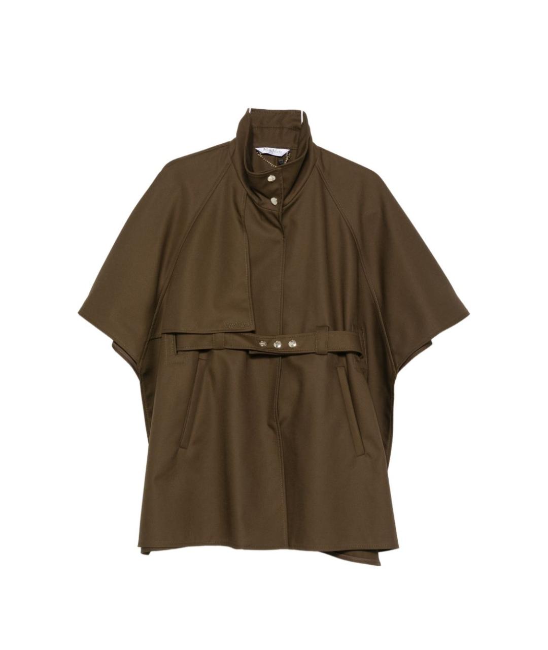 MAX MARA Хаки хлопковая куртка, фото 1
