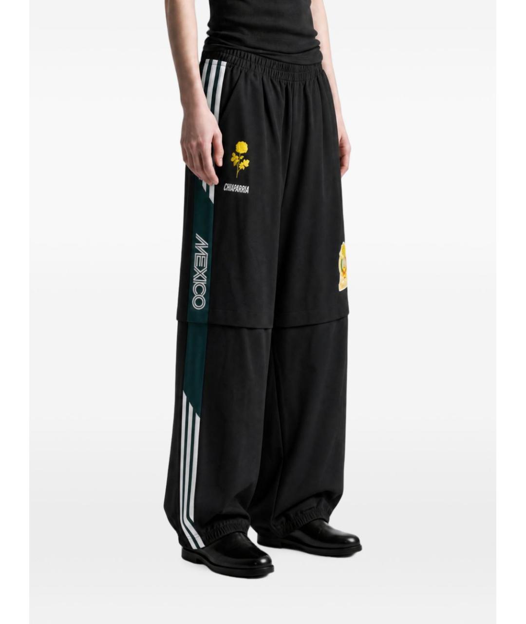 ADIDAS Черные полиамидовые повседневные брюки, фото 3