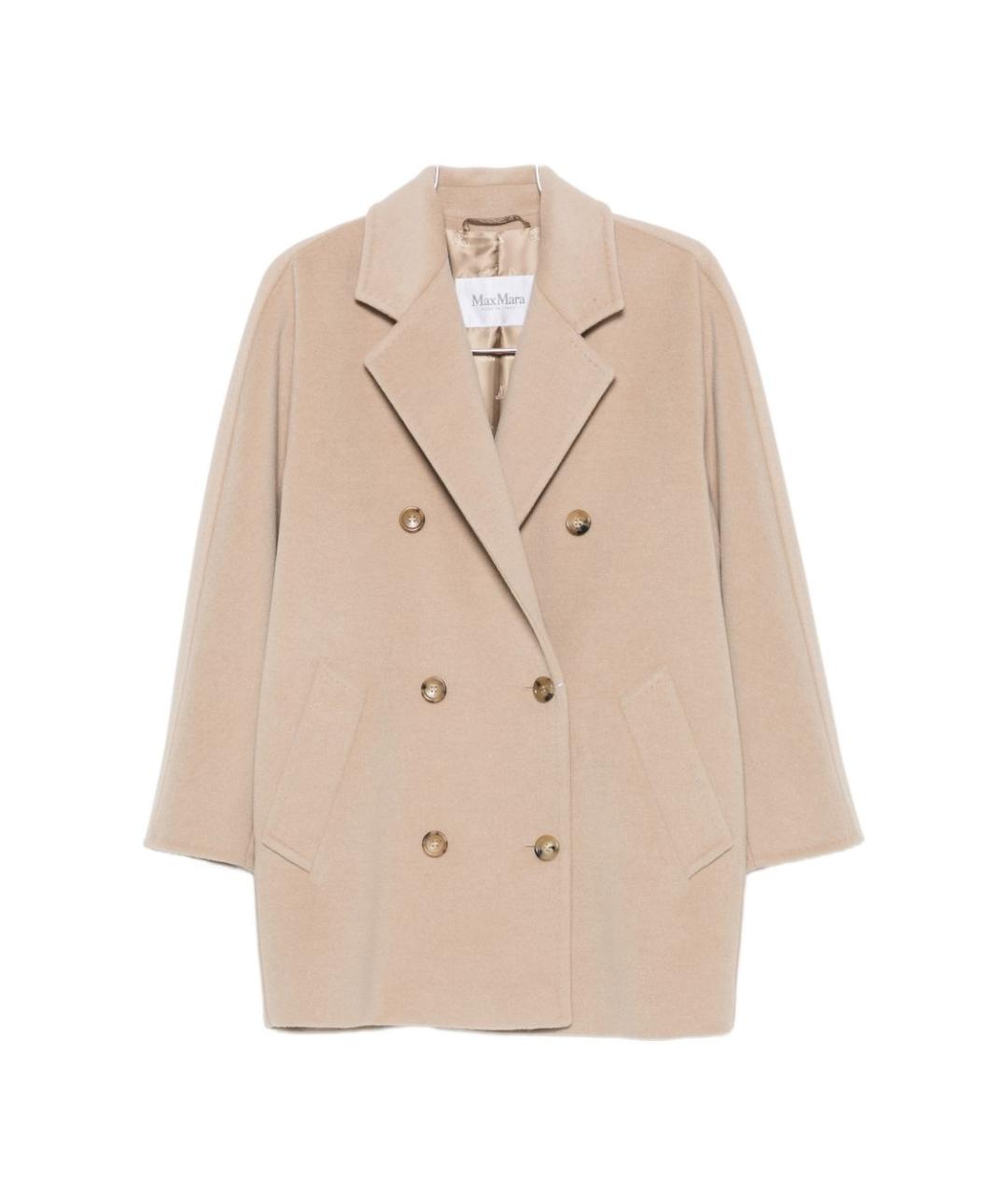 MAX MARA Бежевое шерстяное пальто, фото 1