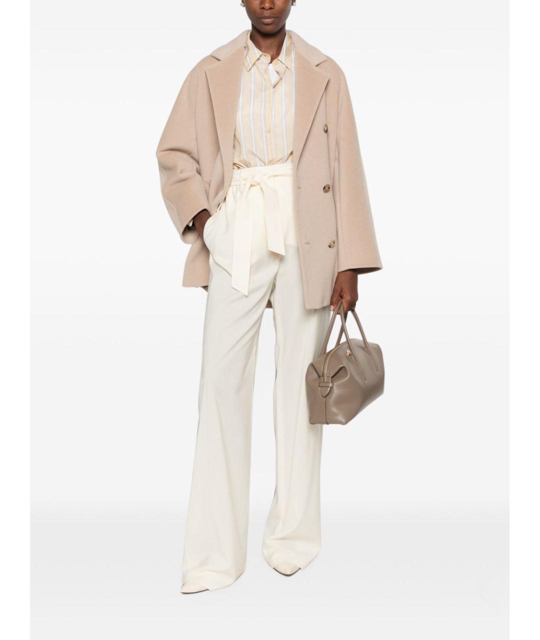 MAX MARA Бежевое шерстяное пальто, фото 5
