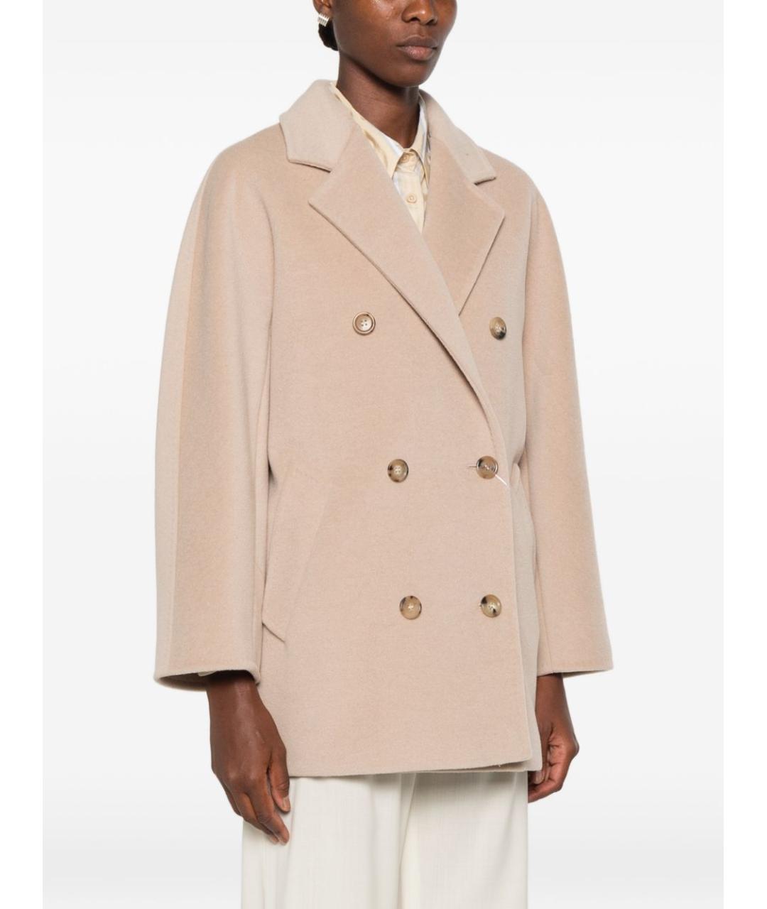 MAX MARA Бежевое шерстяное пальто, фото 2