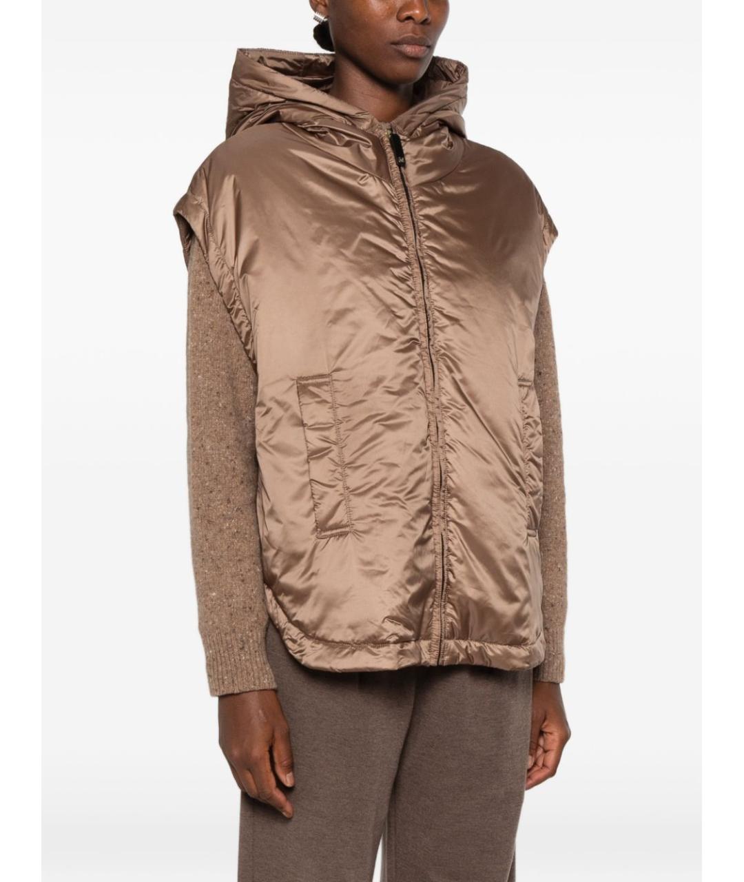 MAX MARA Коричневый жилет, фото 4