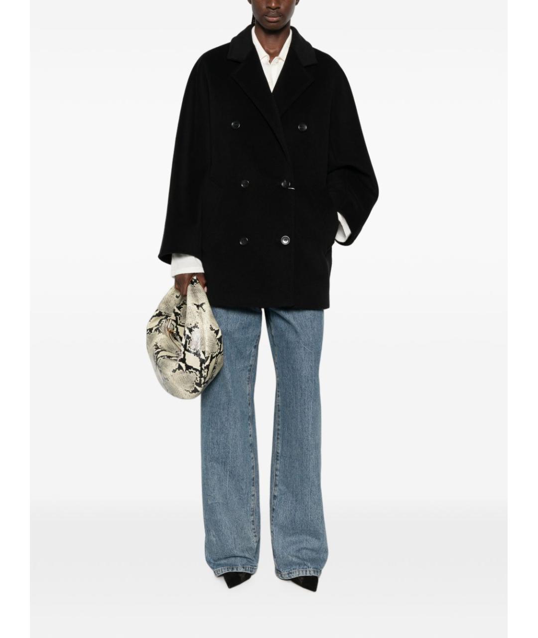 MAX MARA Черное шерстяное пальто, фото 4