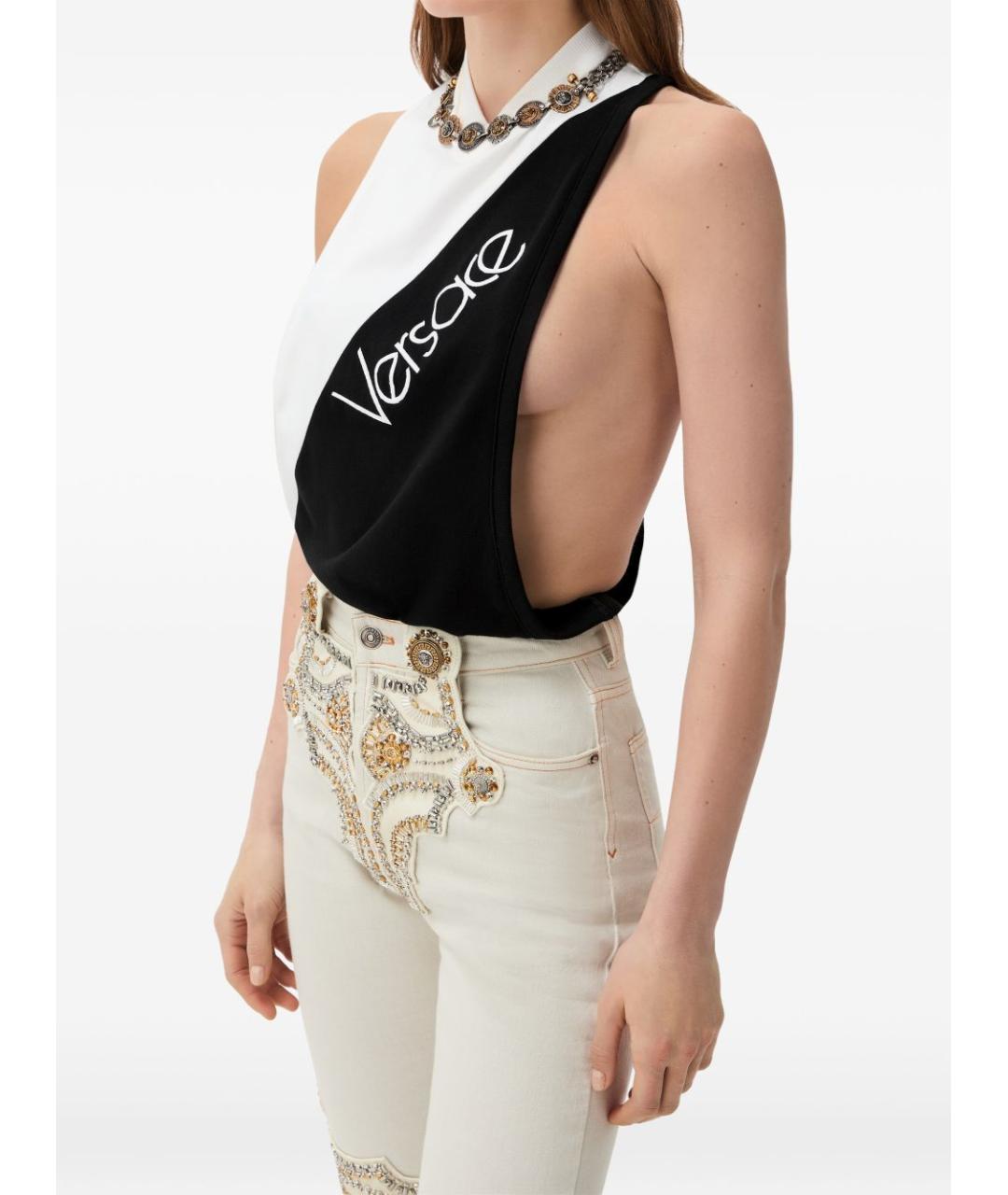 VERSACE Белая хлопковая майка, фото 4