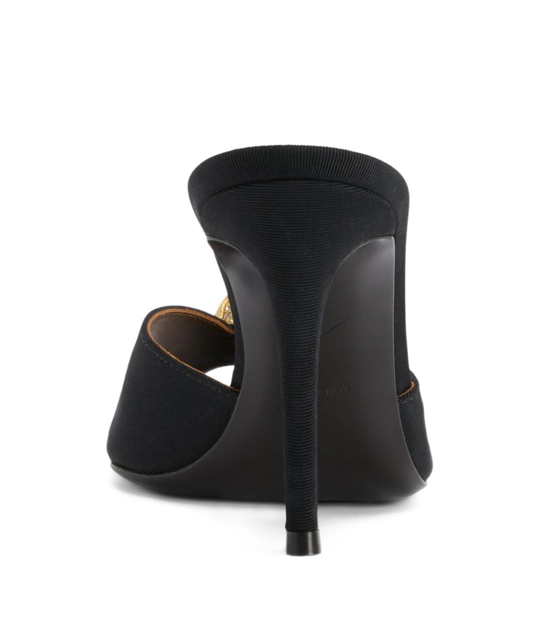 GIUSEPPE ZANOTTI DESIGN Черные текстильные мюли, фото 3