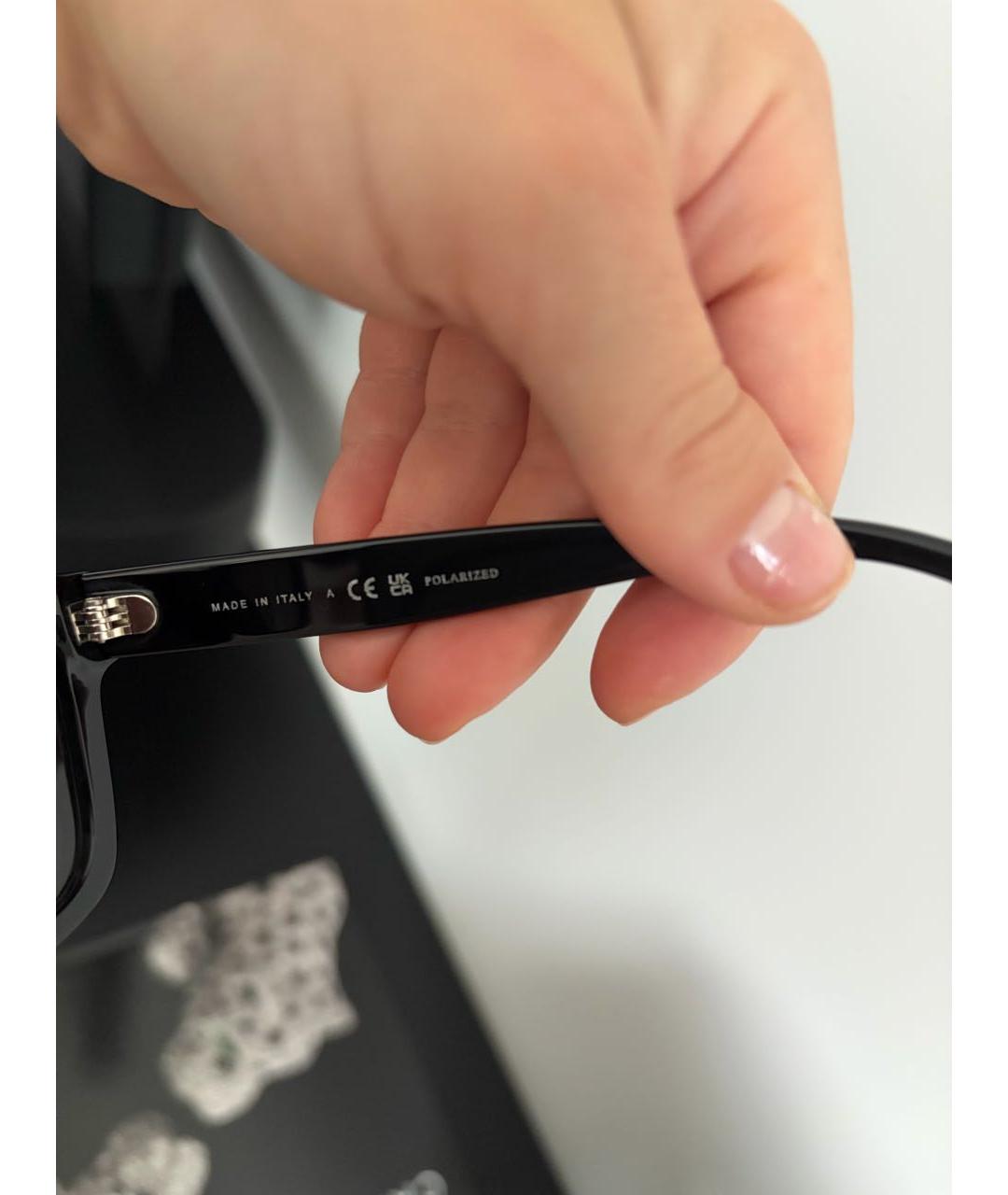 CHANEL Черные пластиковые солнцезащитные очки, фото 4