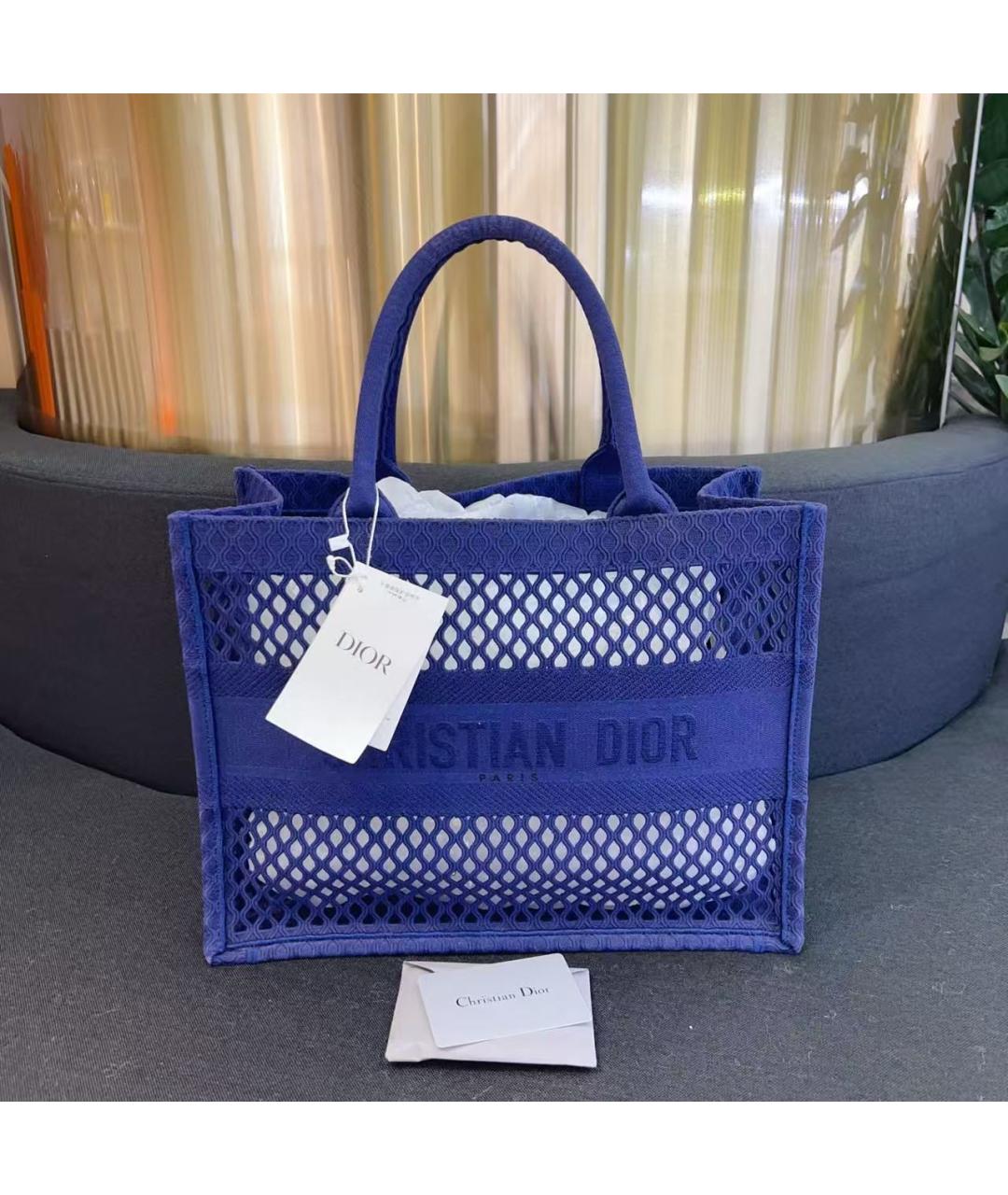 CHRISTIAN DIOR Голубая сумка тоут, фото 2