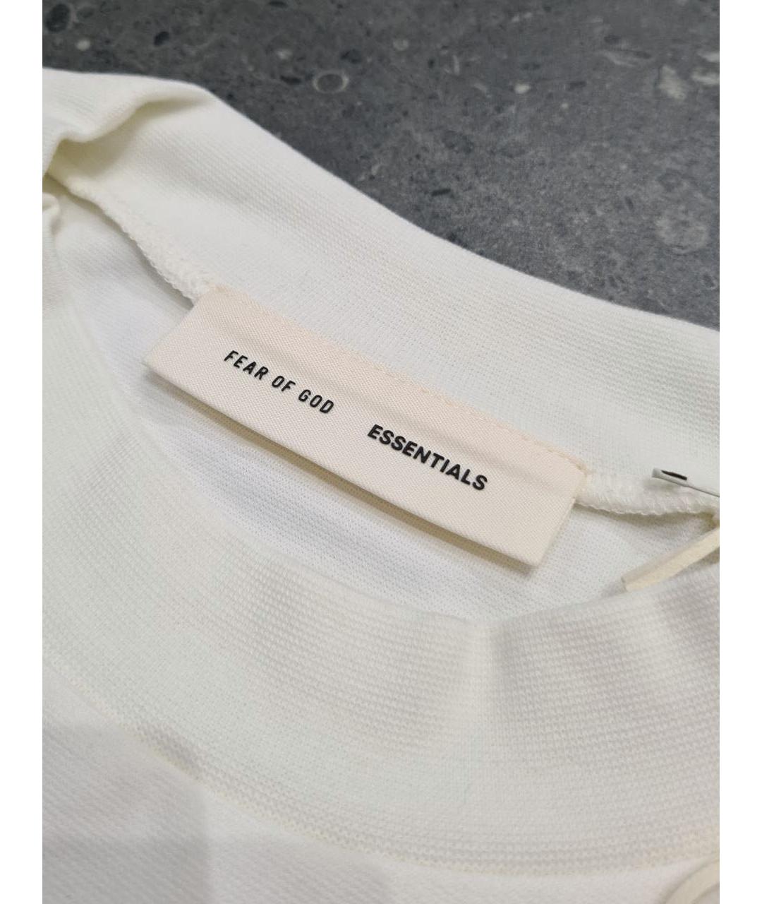 FEAR OF GOD ESSENTIALS Белая хлопковая футболка, фото 4