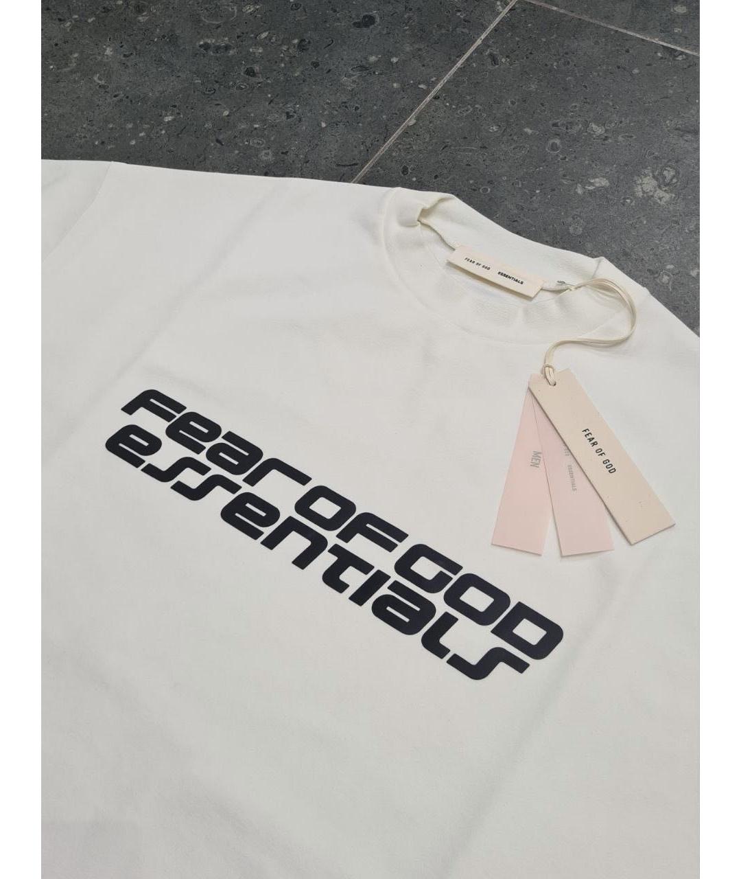 FEAR OF GOD ESSENTIALS Белая хлопковая футболка, фото 3