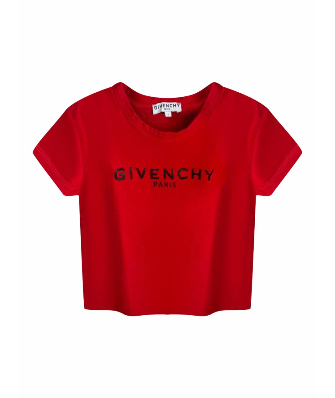 GIVENCHY Красный хлопковый детская футболка / топ, фото 1