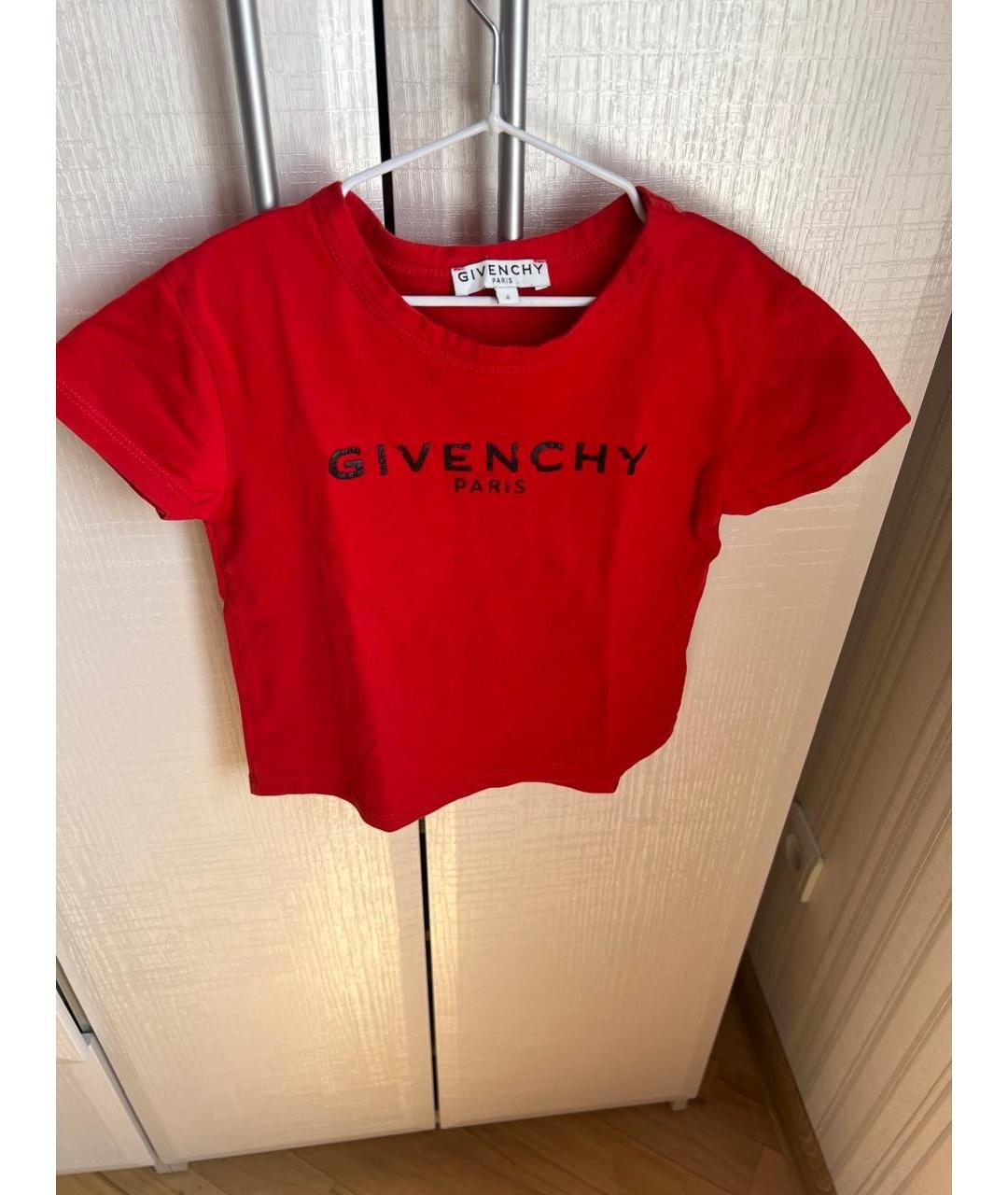 GIVENCHY Красный хлопковый детская футболка / топ, фото 5