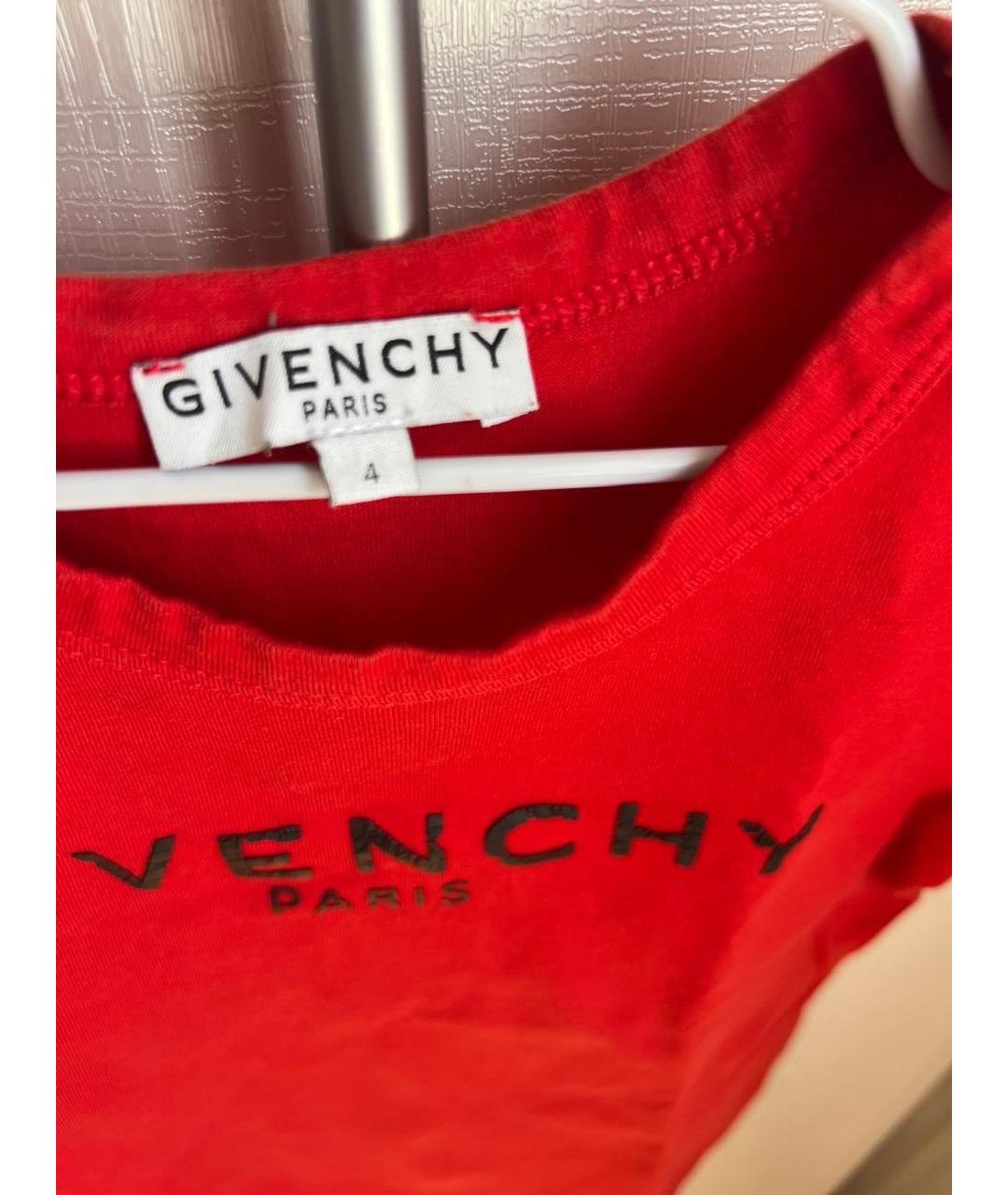 GIVENCHY Красный хлопковый детская футболка / топ, фото 3