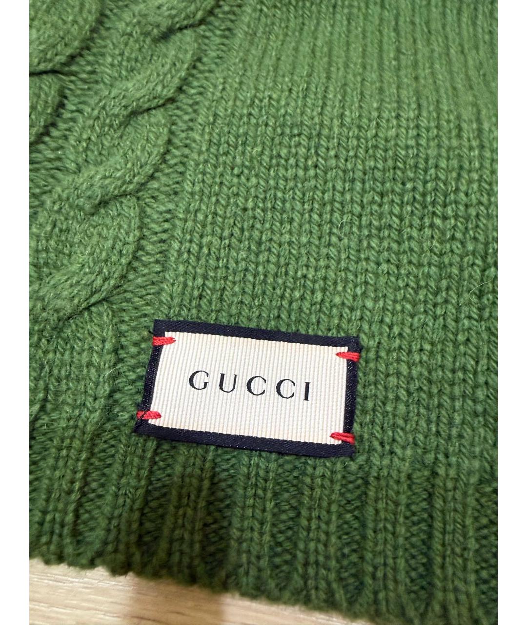 GUCCI Зеленая шерстяная шапка, фото 3