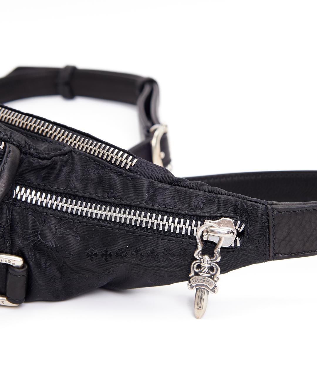 CHROME HEARTS Черная тканевая сумка на плечо, фото 7