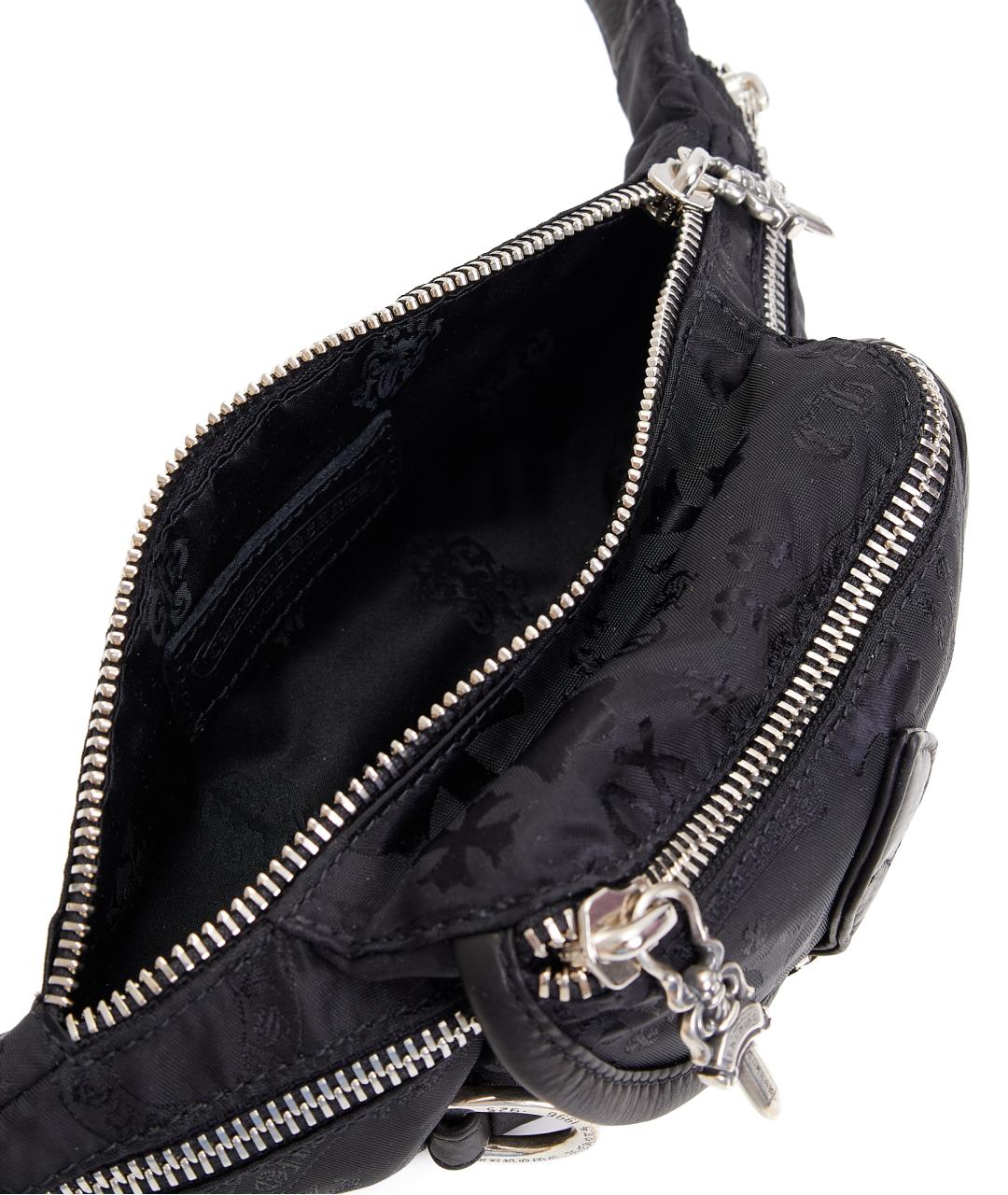 CHROME HEARTS Черная тканевая сумка на плечо, фото 6