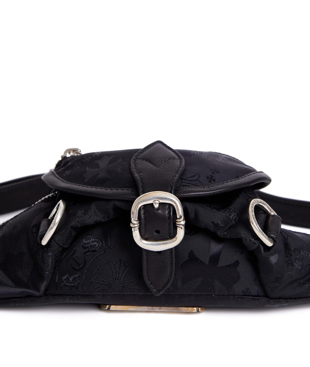 CHROME HEARTS Черная тканевая сумка на плечо, фото 4