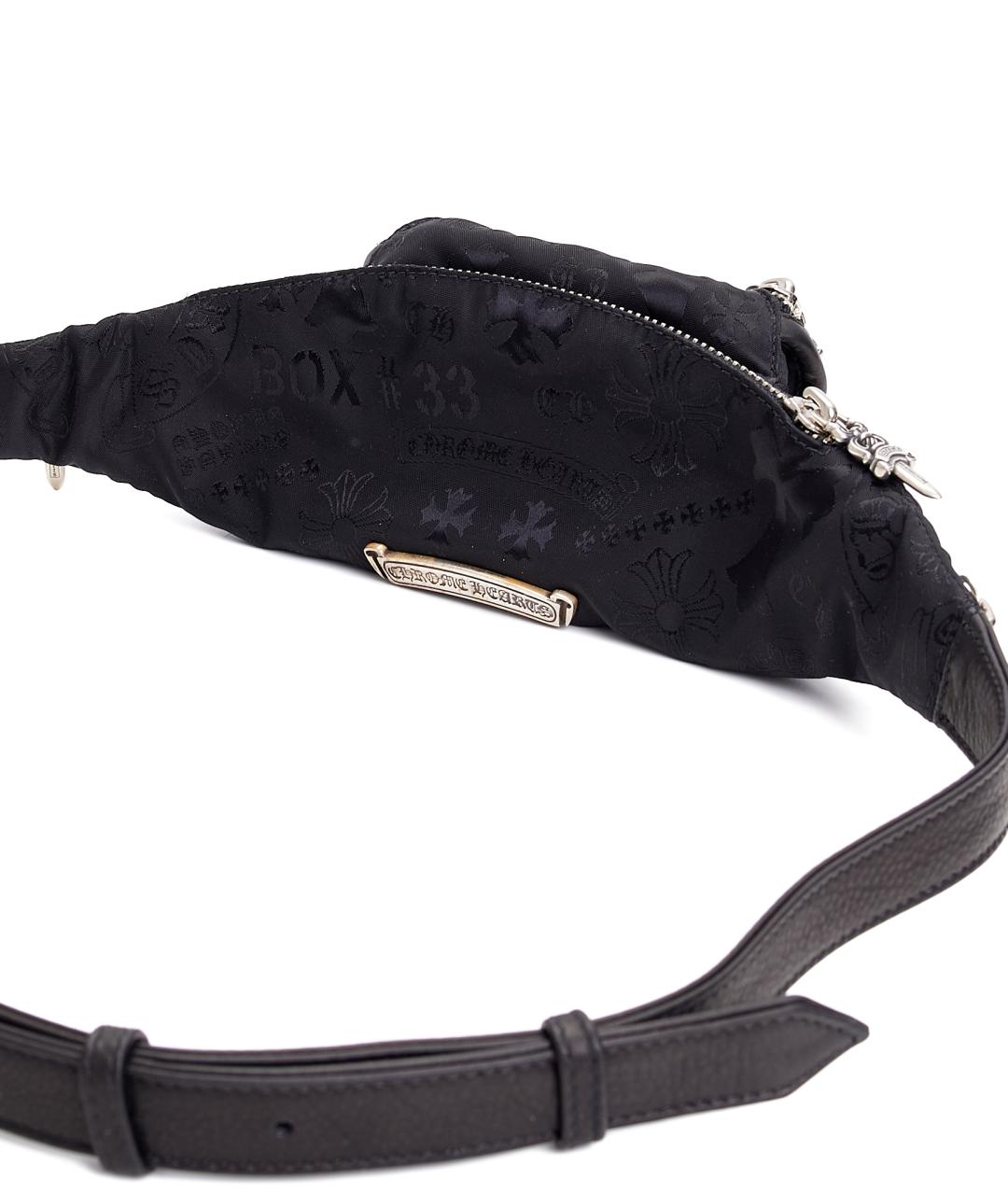 CHROME HEARTS Черная тканевая сумка на плечо, фото 3