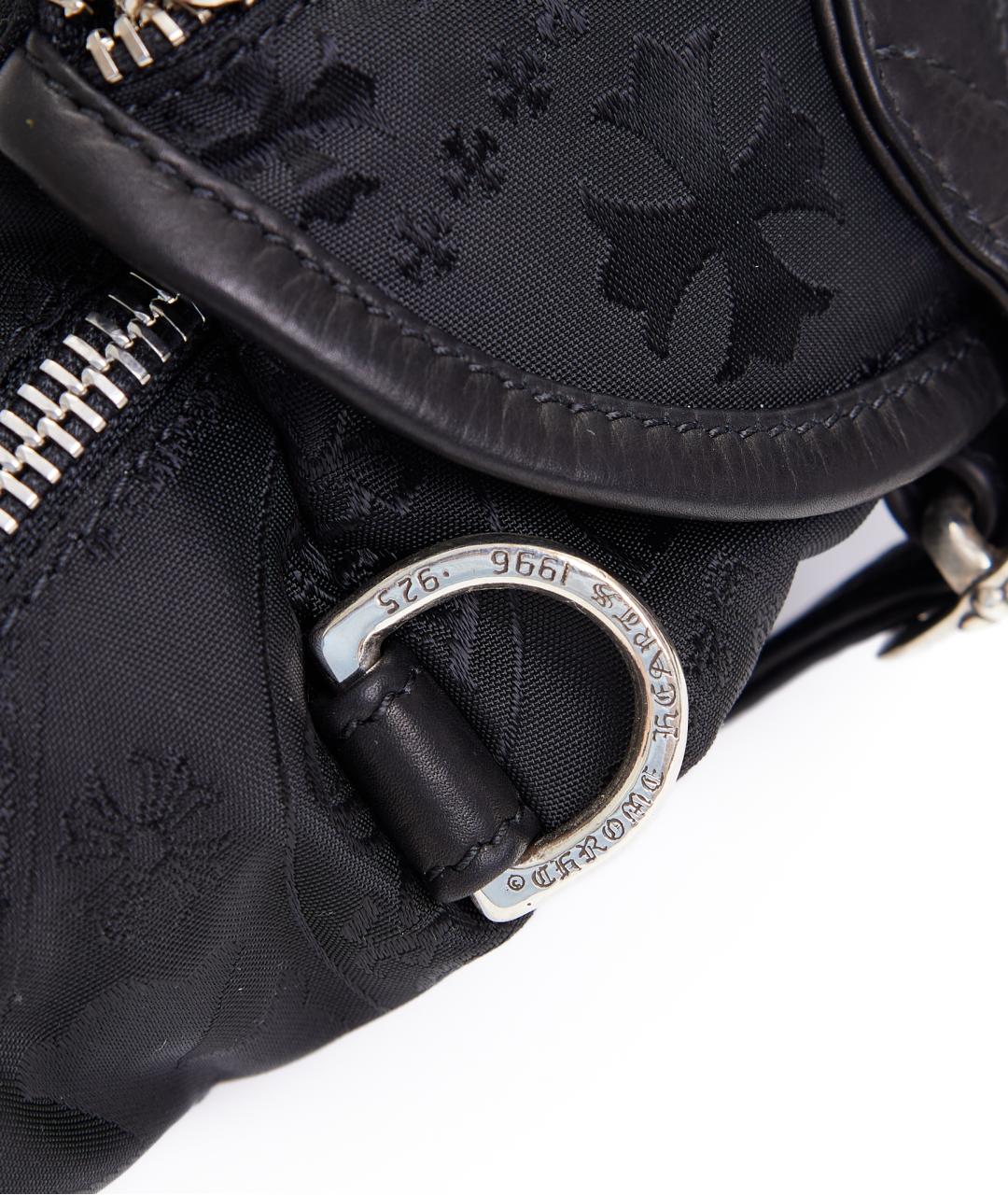 CHROME HEARTS Черная тканевая сумка на плечо, фото 5