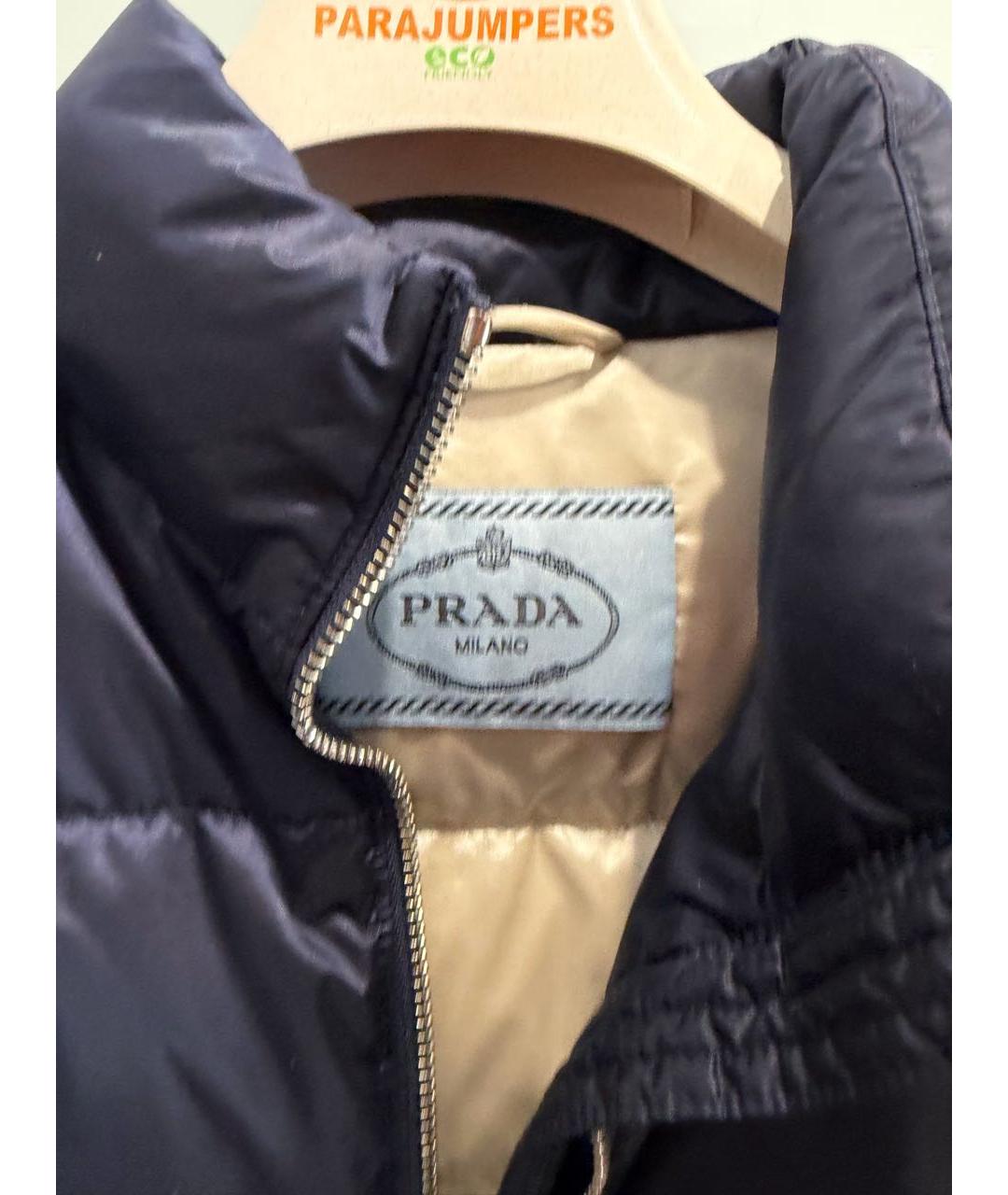 PRADA Синяя полиэстеровая куртка, фото 5