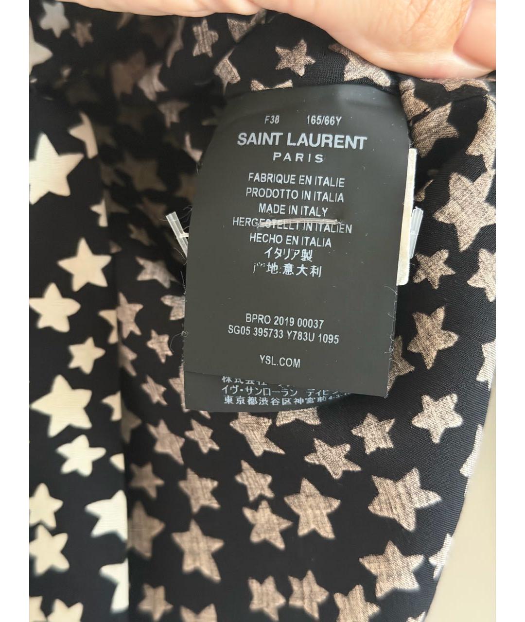 SAINT LAURENT Черная вискозная блузы, фото 5