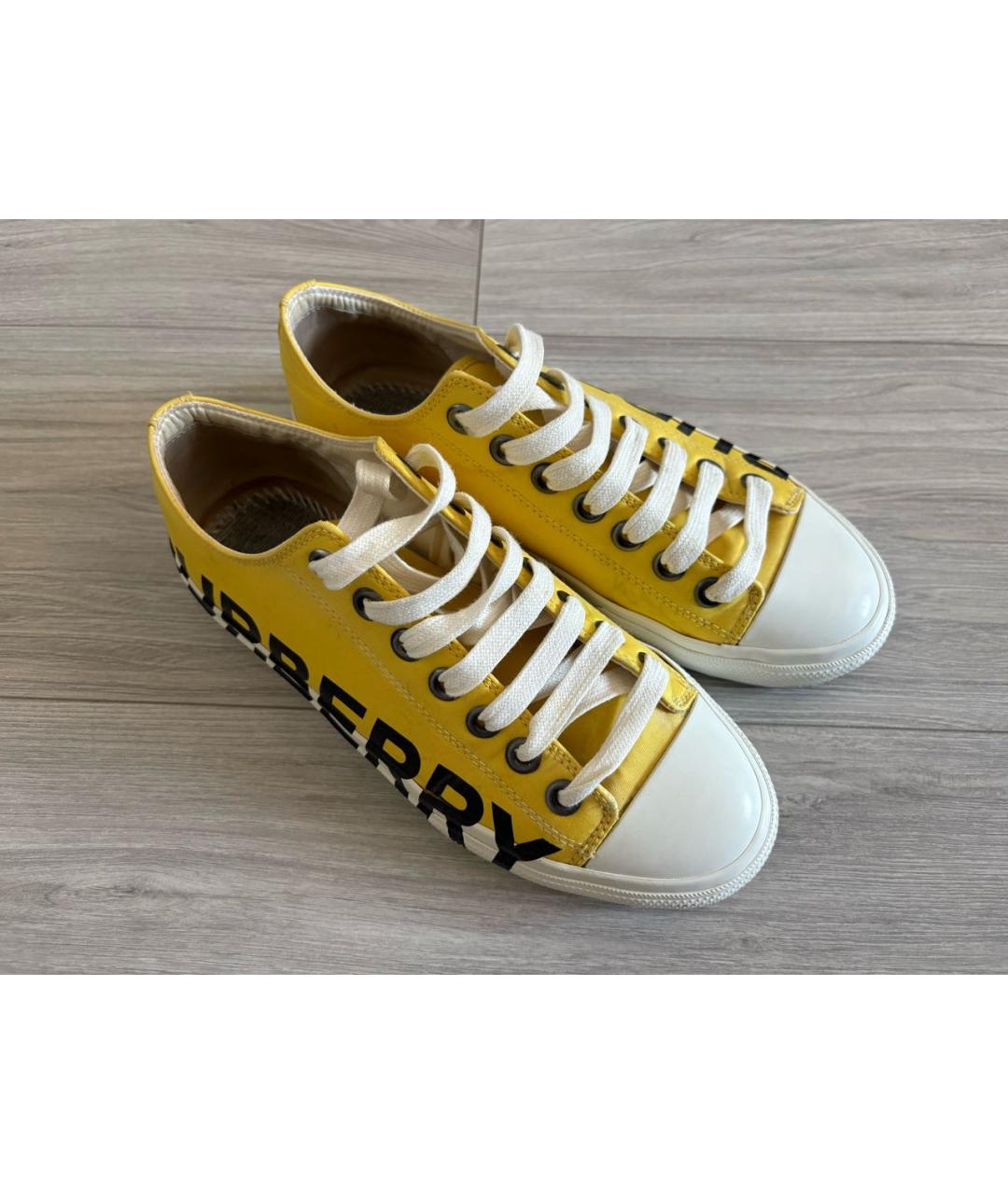 BURBERRY Желтые кеды, фото 2