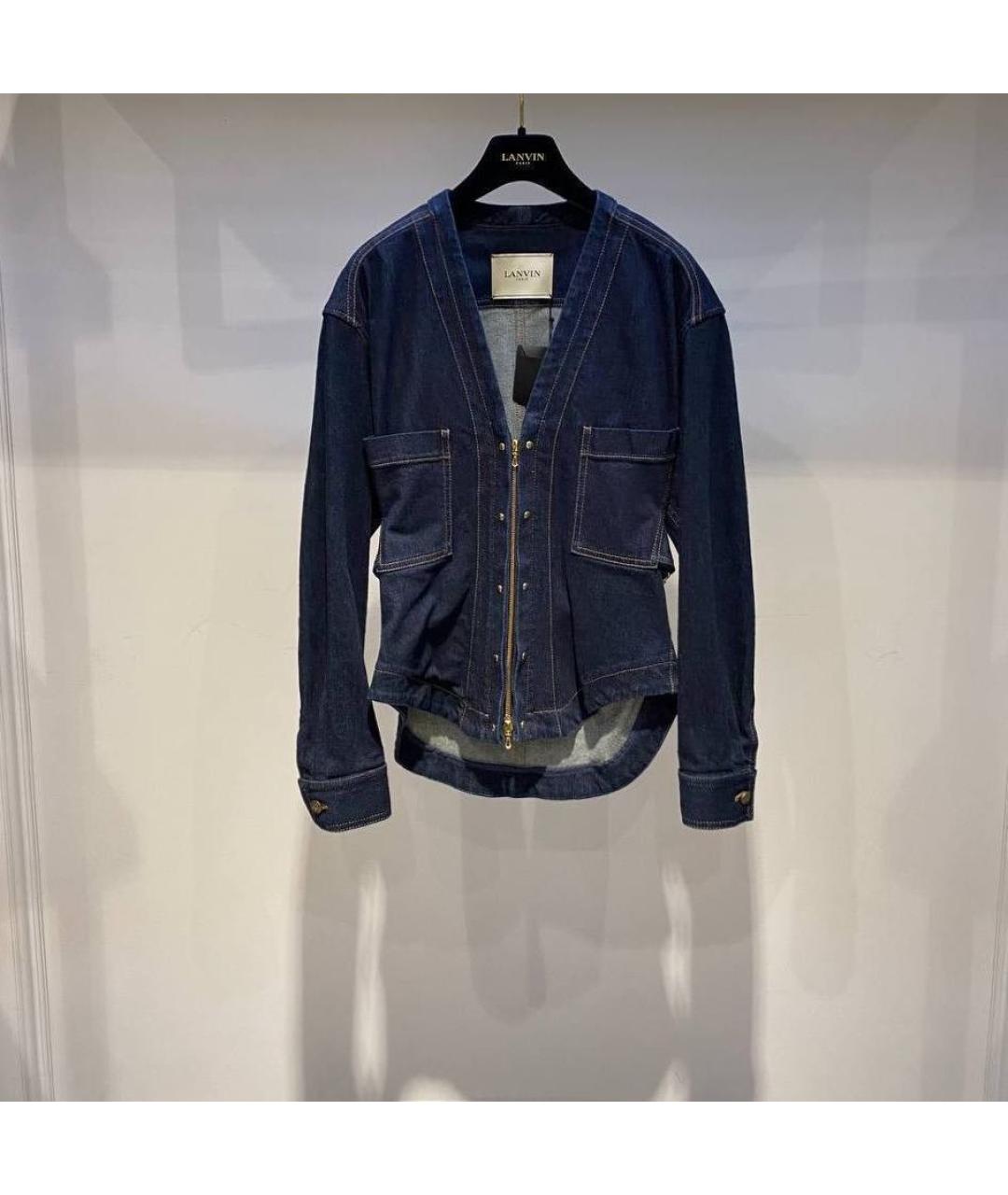 LANVIN Темно-синяя деним куртка, фото 3