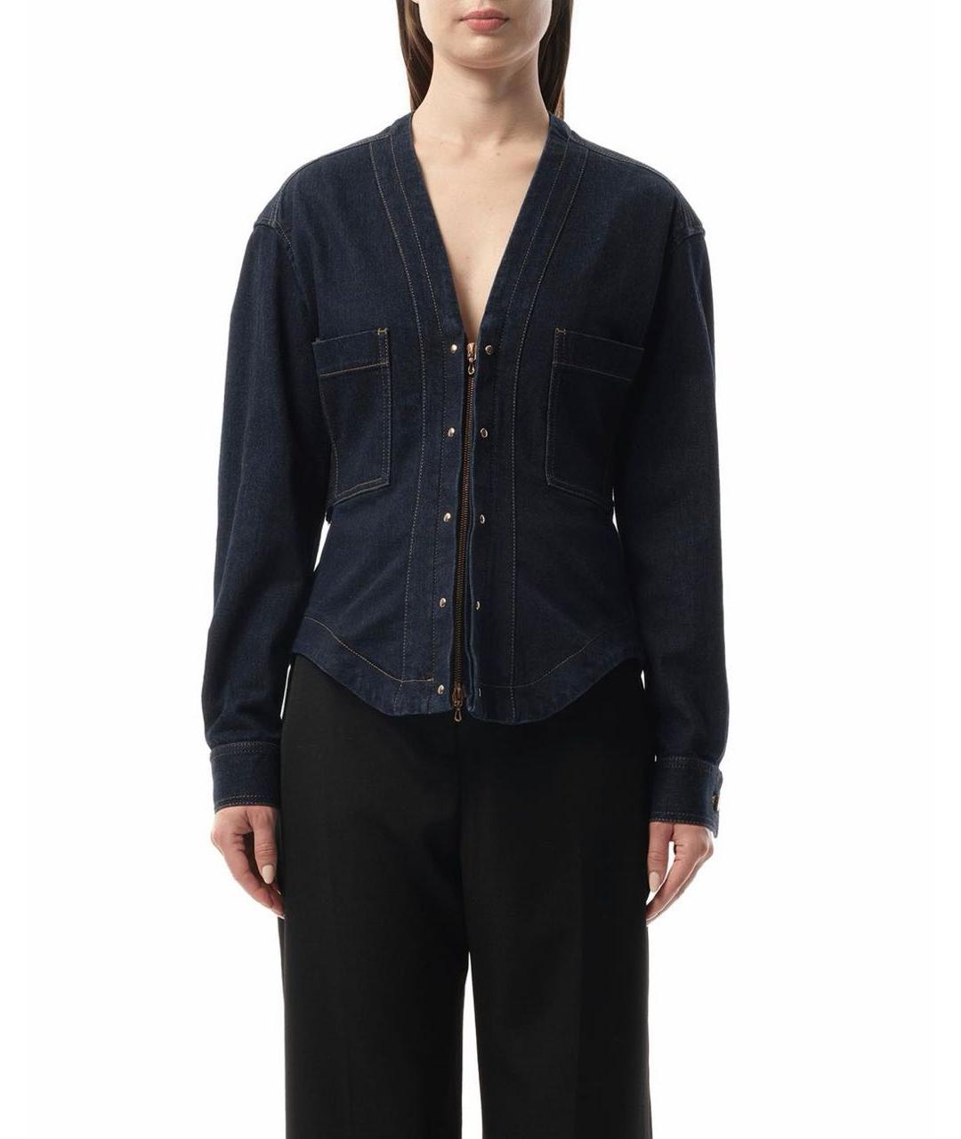LANVIN Темно-синяя деним куртка, фото 2