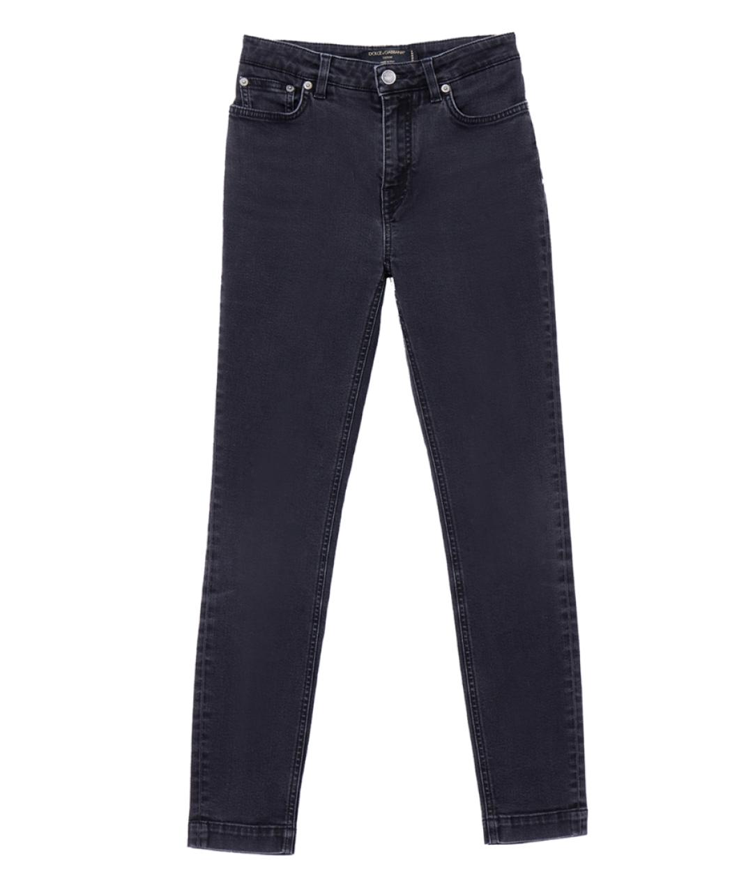 DOLCE&GABBANA Черные хлопковые прямые джинсы, фото 6