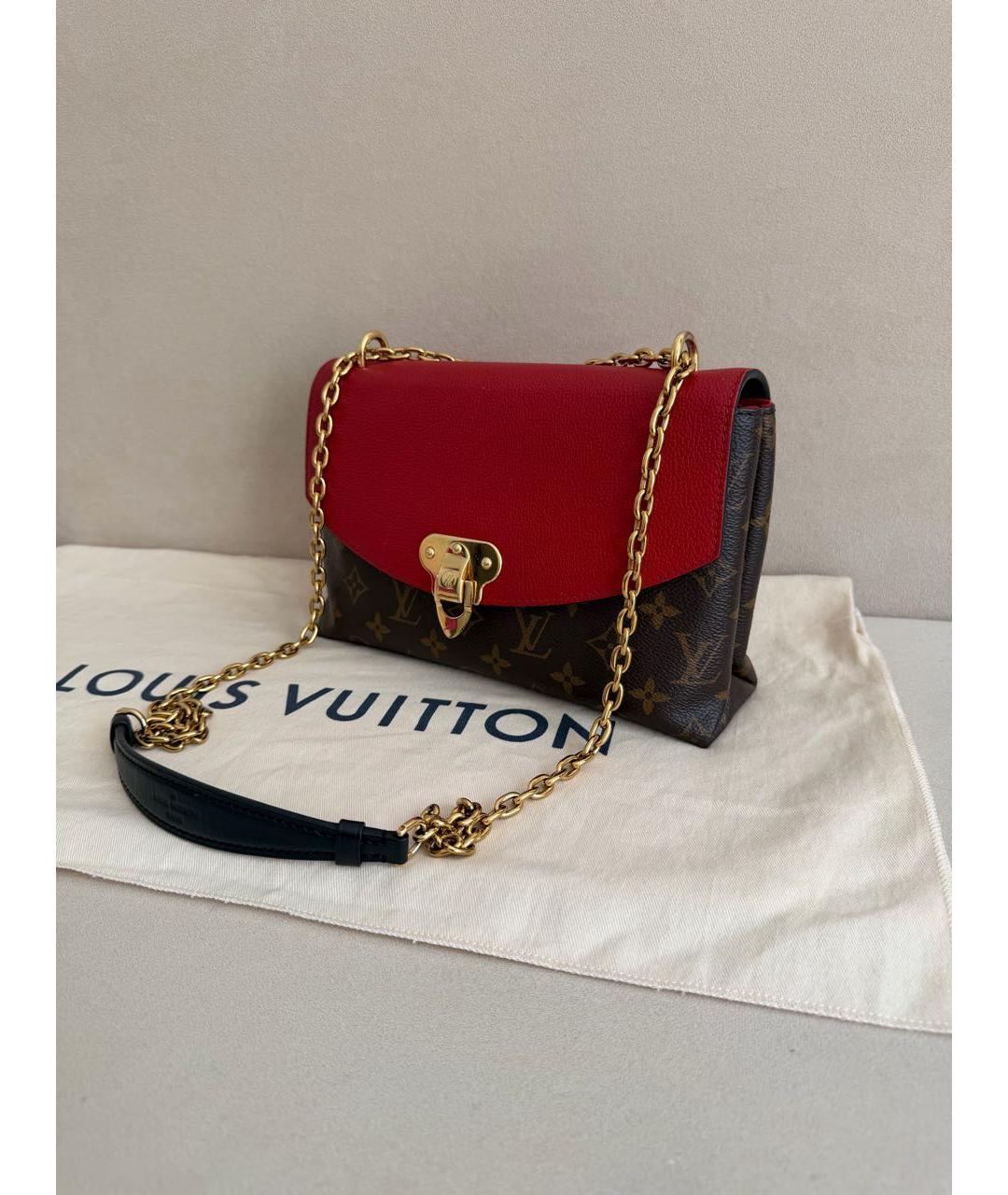 LOUIS VUITTON Коричневая кожаная сумка через плечо, фото 2
