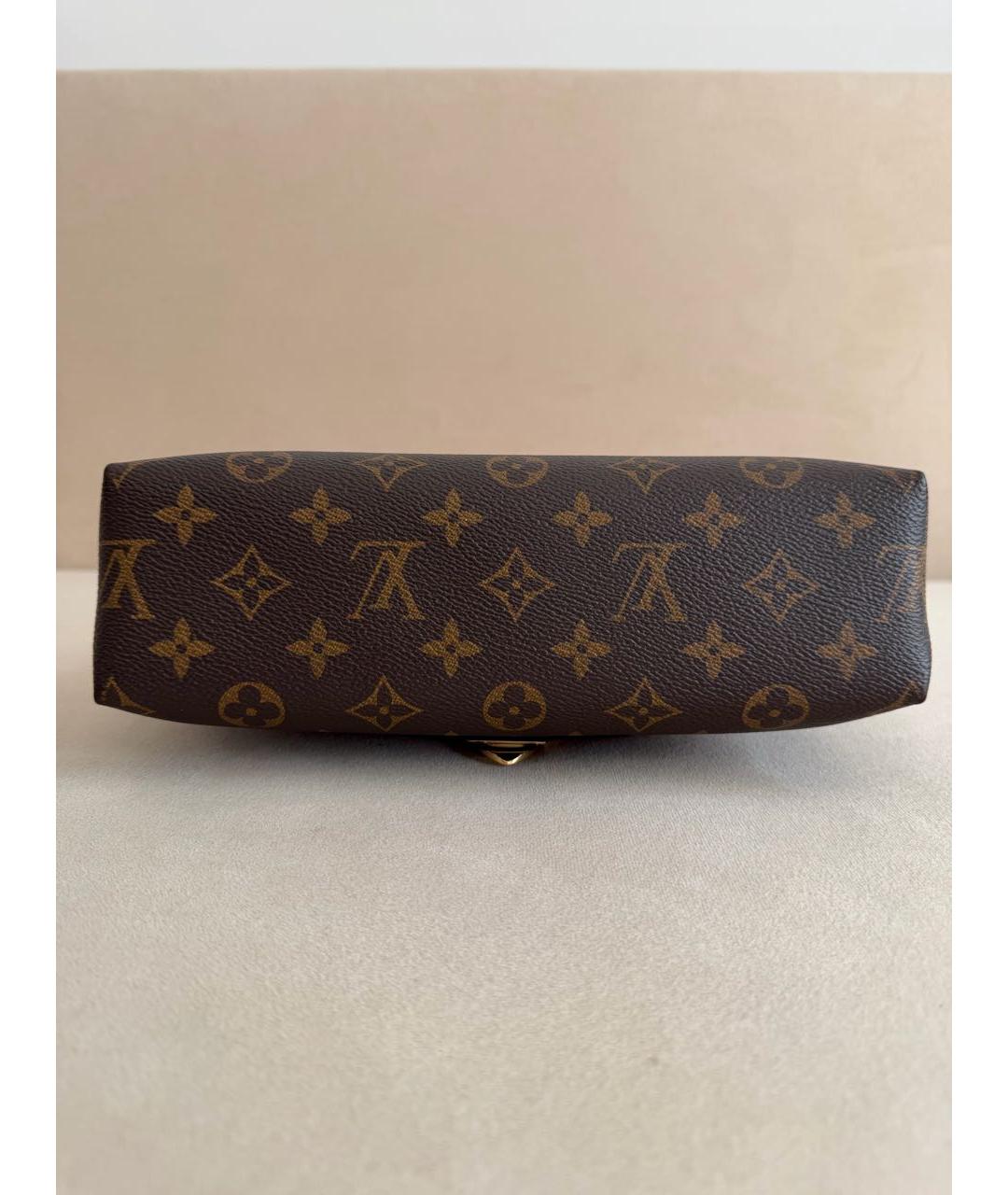 LOUIS VUITTON Коричневая кожаная сумка через плечо, фото 6