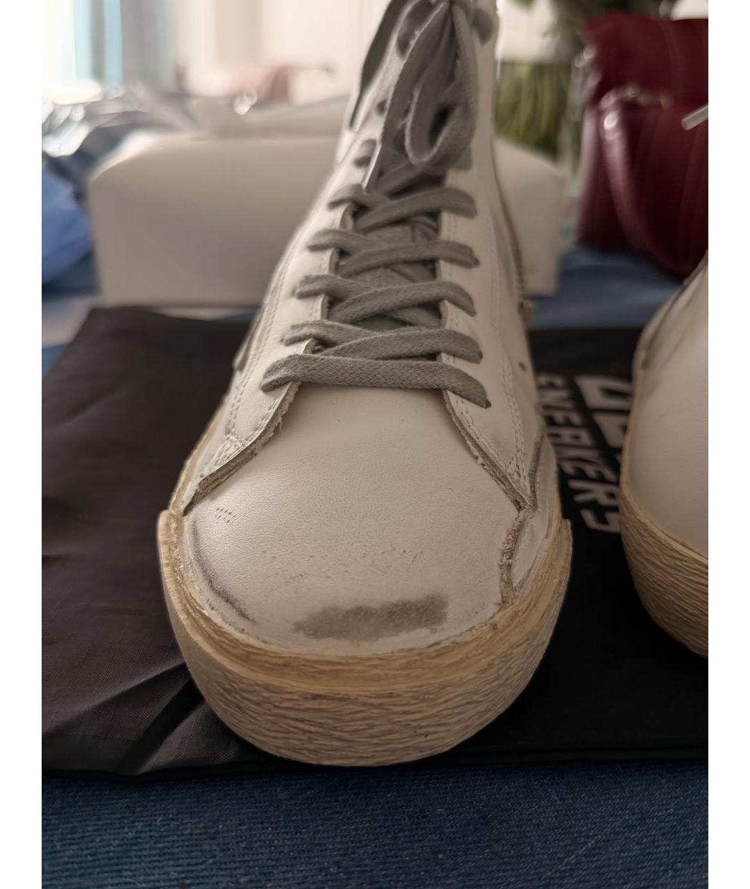 GOLDEN GOOSE Белые кожаные кеды, фото 6