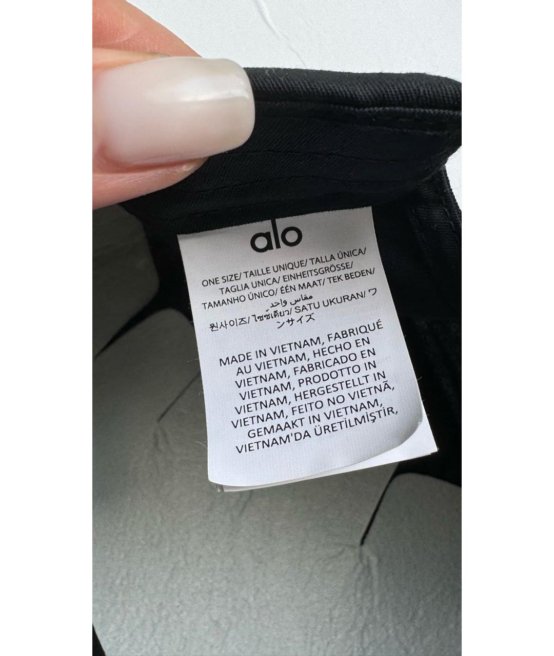 ALO YOGA Черная кепка, фото 5