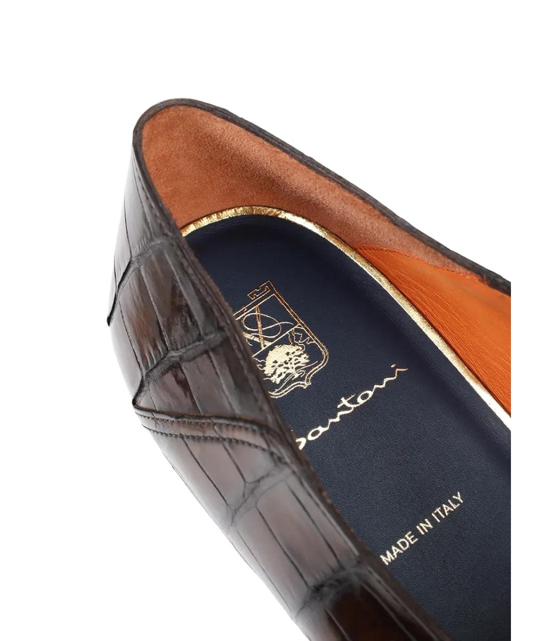 SANTONI Коричневые лоферы, фото 6