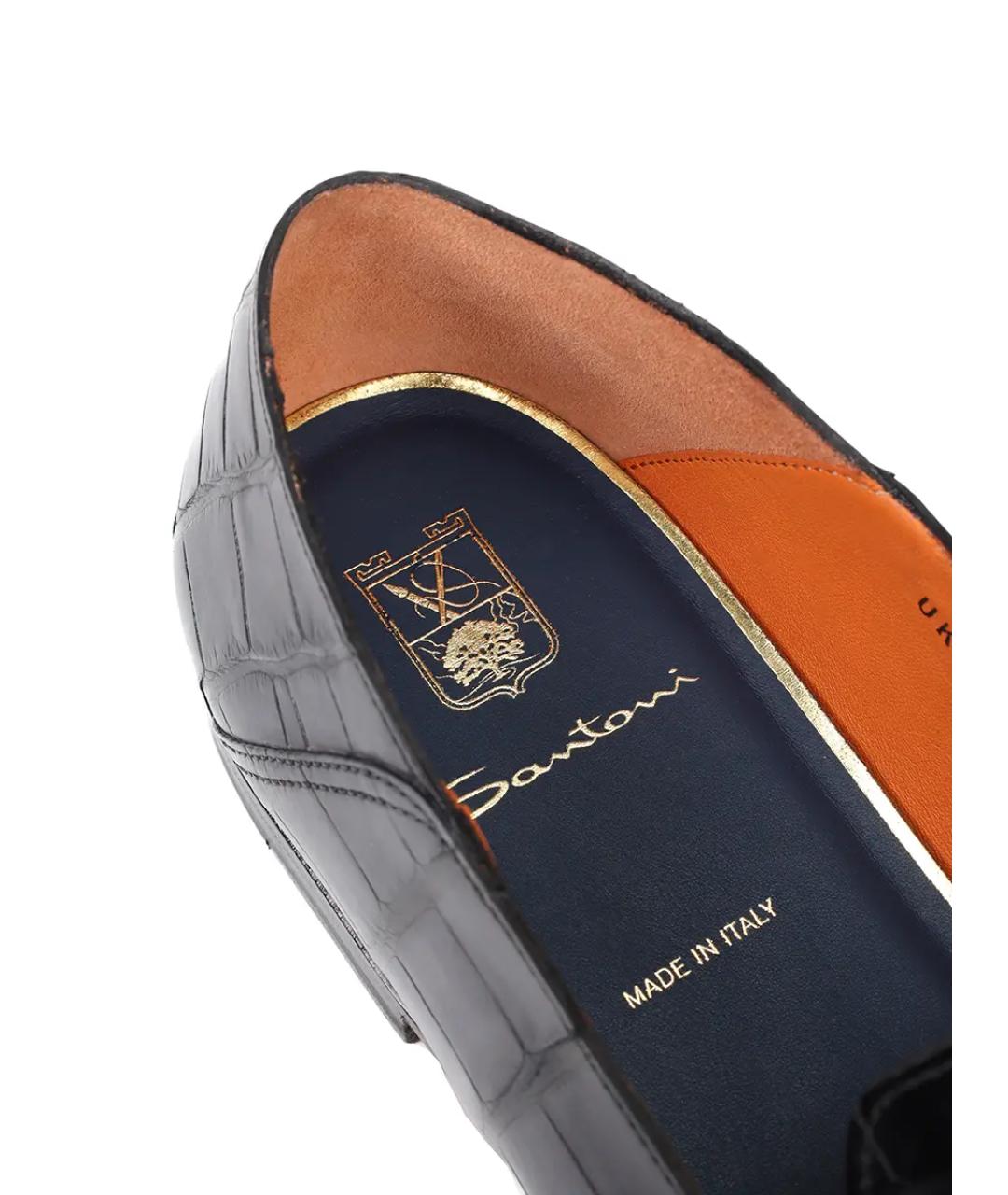 SANTONI Серые лоферы, фото 6
