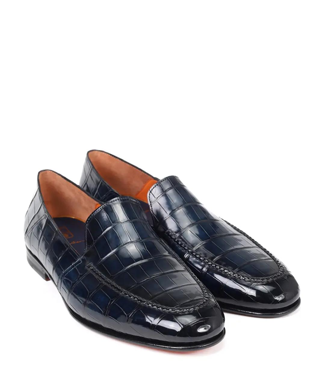 SANTONI Синие лоферы, фото 2