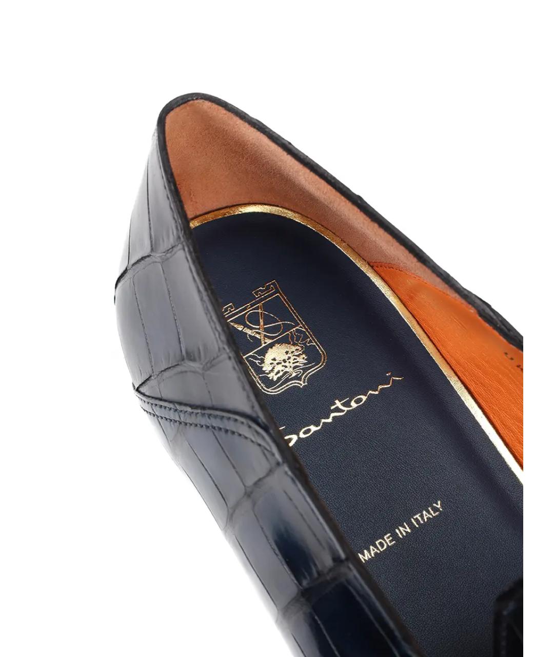 SANTONI Синие лоферы, фото 6