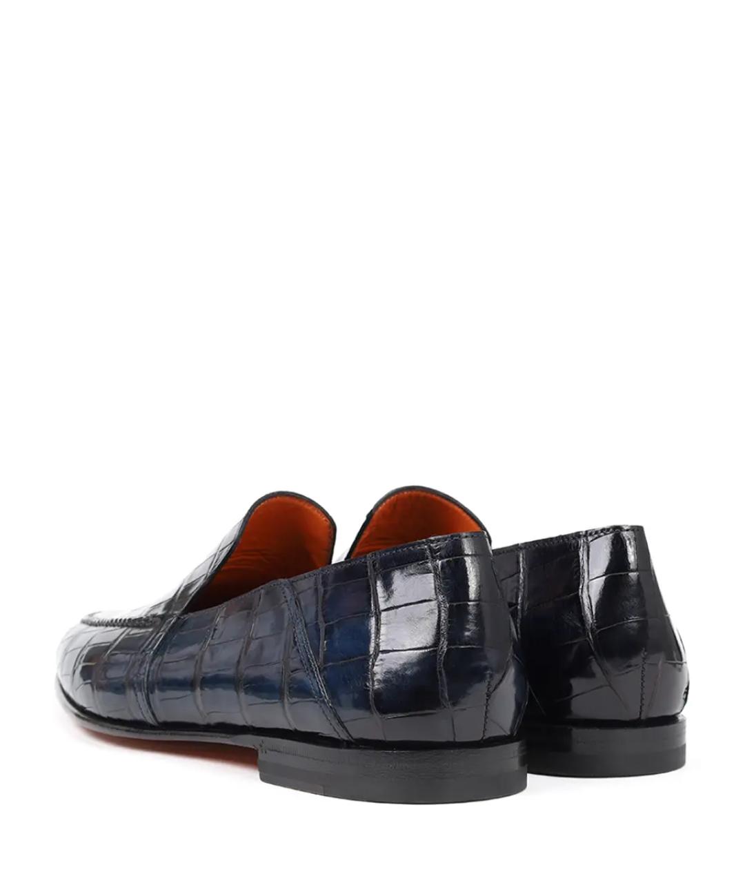 SANTONI Синие лоферы, фото 4