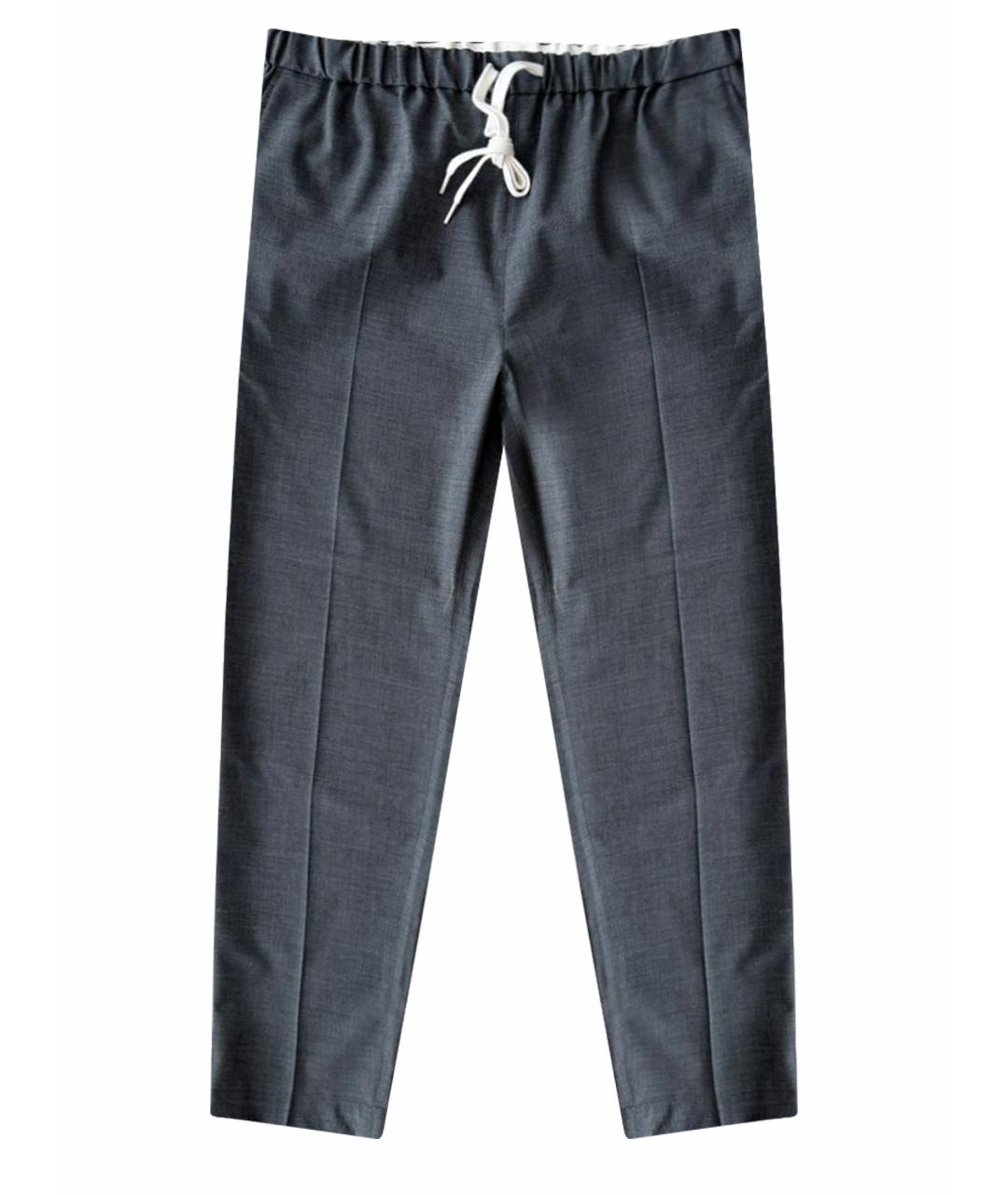 MM6 MAISON MARGIELA Серые полиэстеровые классические брюки, фото 1