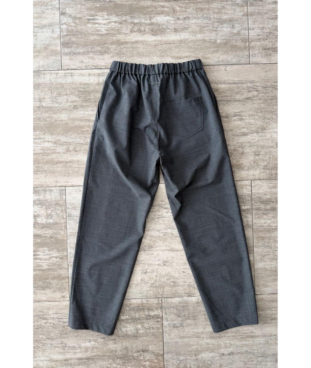 MM6 MAISON MARGIELA Серые полиэстеровые классические брюки, фото 2