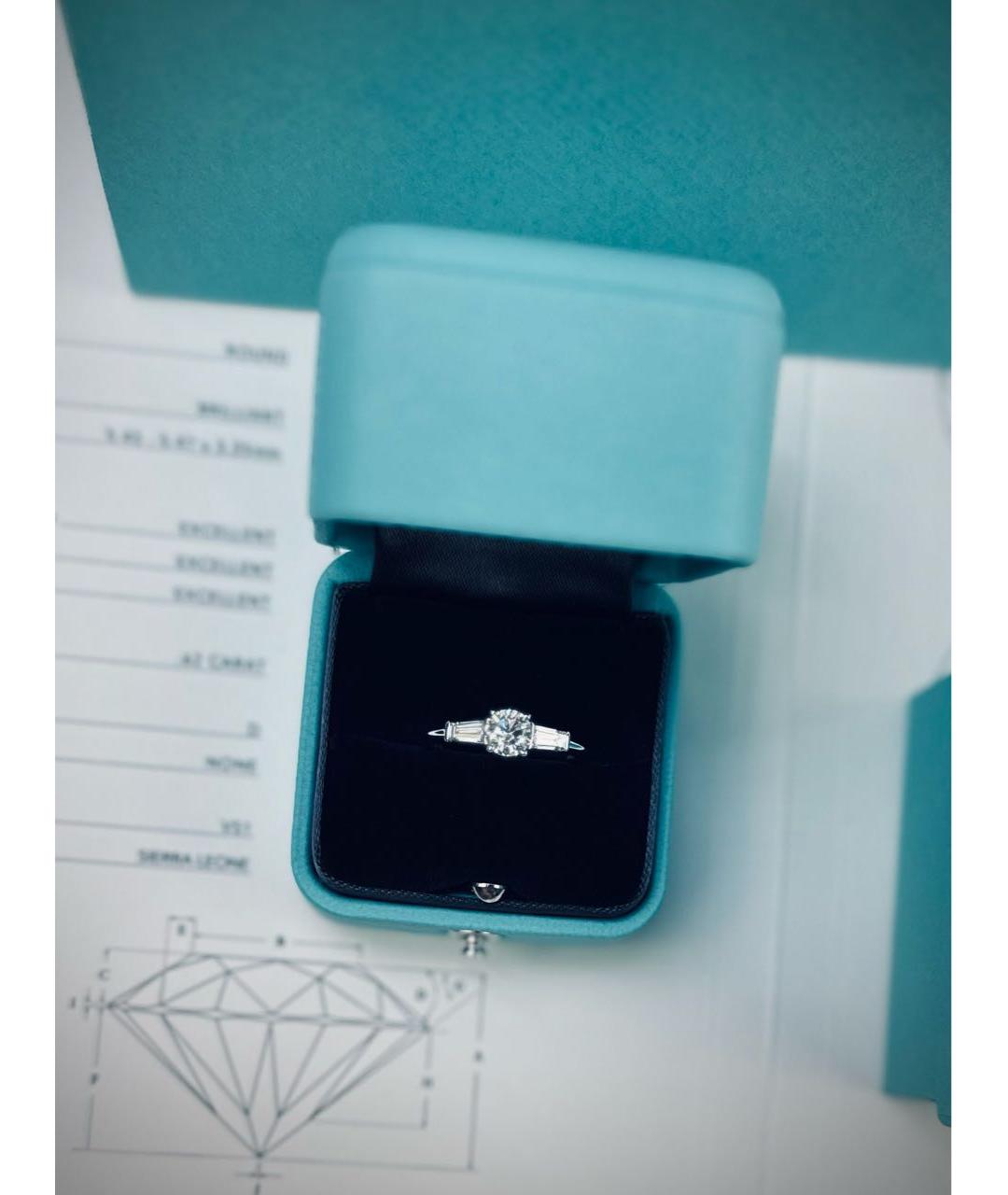 TIFFANY&CO Серебряное платиновое кольцо, фото 2