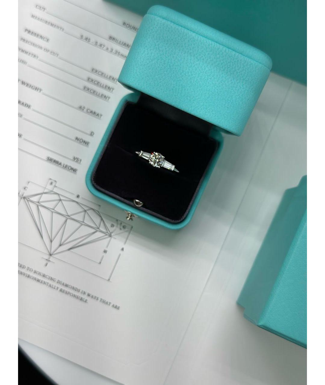 TIFFANY&CO Серебряное платиновое кольцо, фото 3