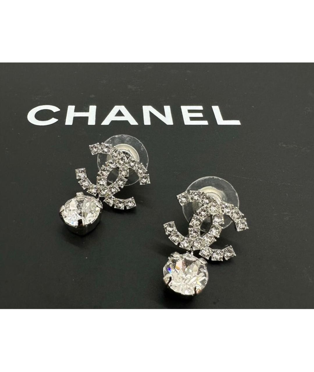 CHANEL Серебряные серьги, фото 6
