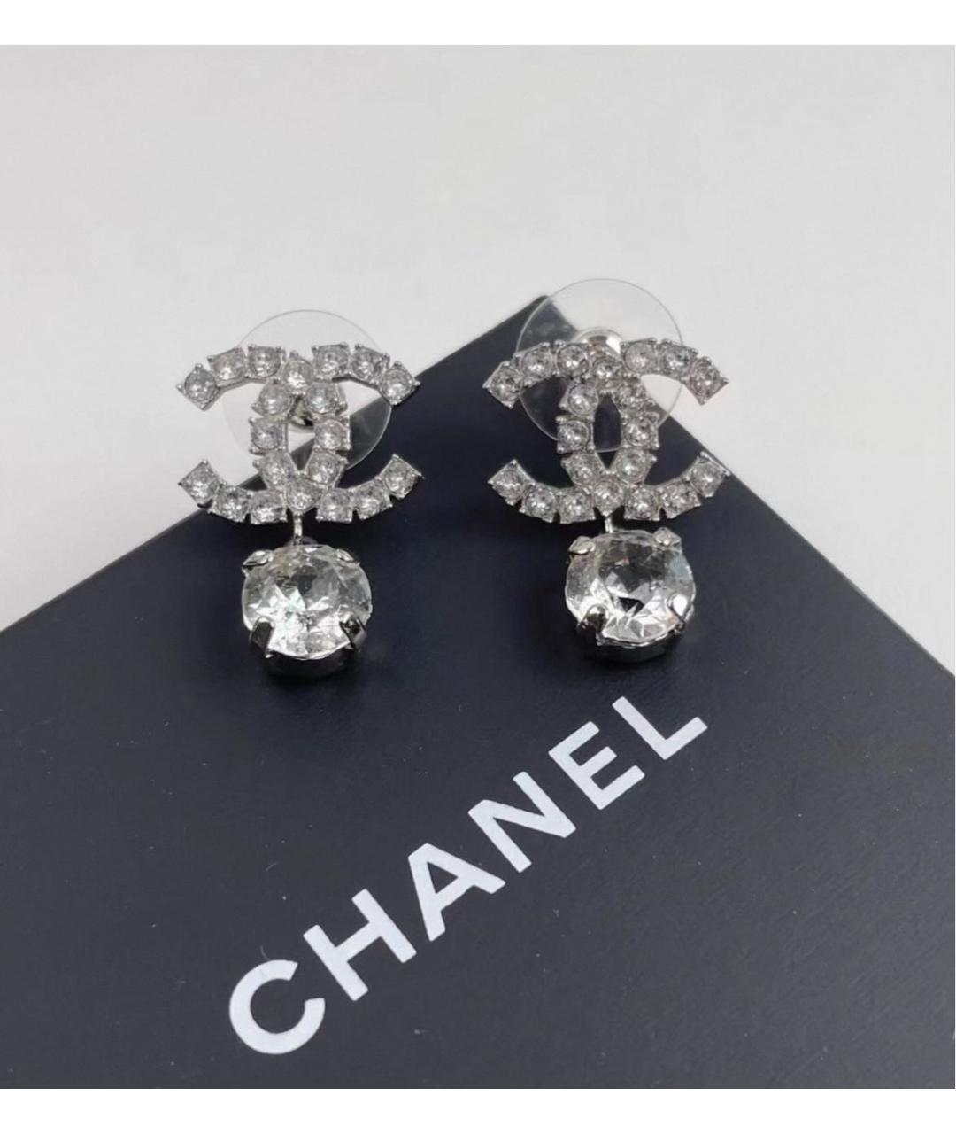 CHANEL Серебряные серьги, фото 7