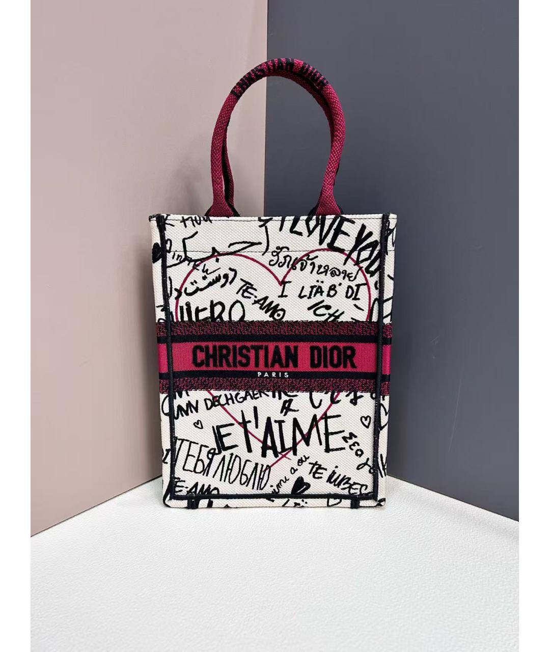 CHRISTIAN DIOR Белая сумка тоут, фото 2
